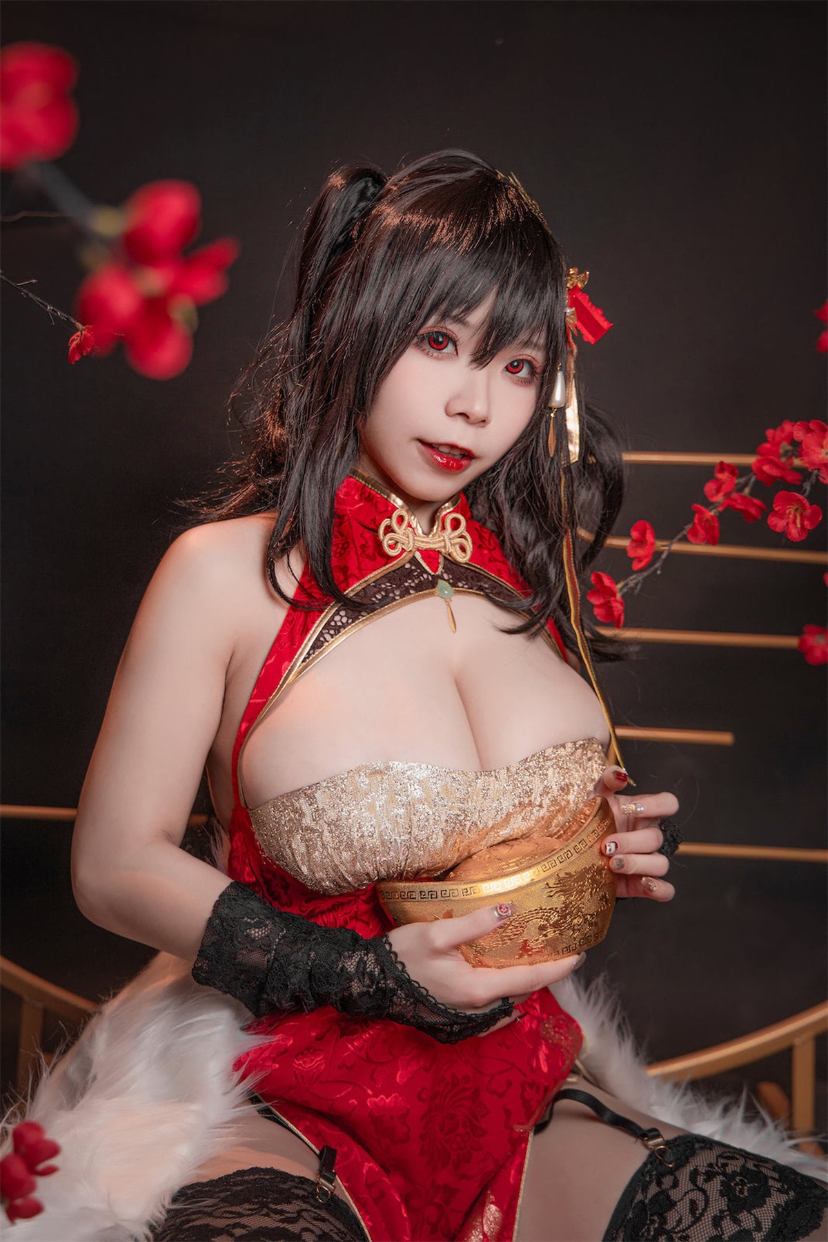 Cosplay-自闭颜球球-无颜小天使wy-碧蓝航线-大凤红旗袍-03-18