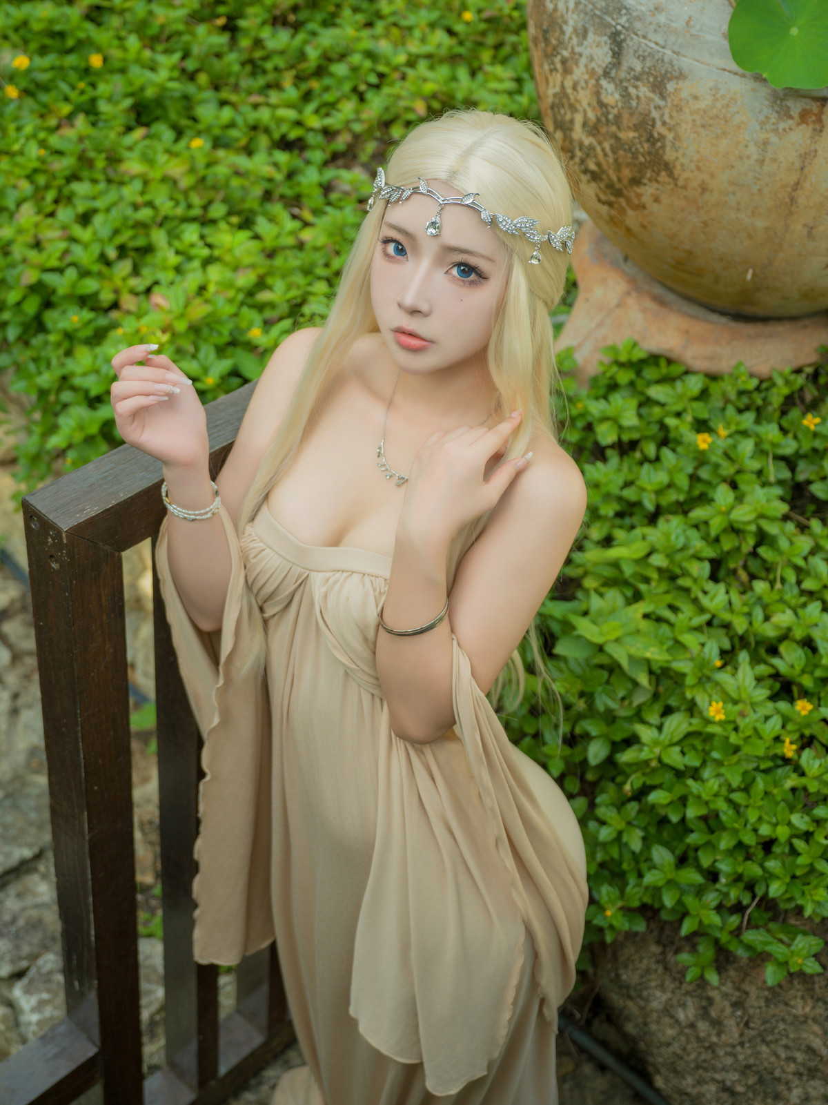 Cosplay-Yuuhui玉汇-埃尔夫伍德绿-Set01-12-24