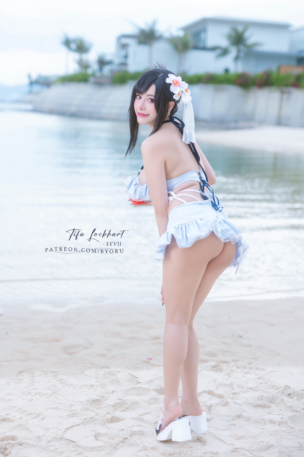 Cosplay-日本性感萝莉Byoru-Tifa-FF7r-Bikini-10-04