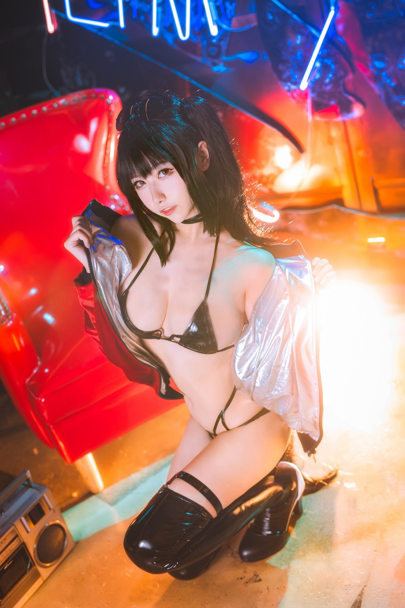 Momoko葵葵-Taihou-打歌服-恶魔-碧蓝航线-08-24