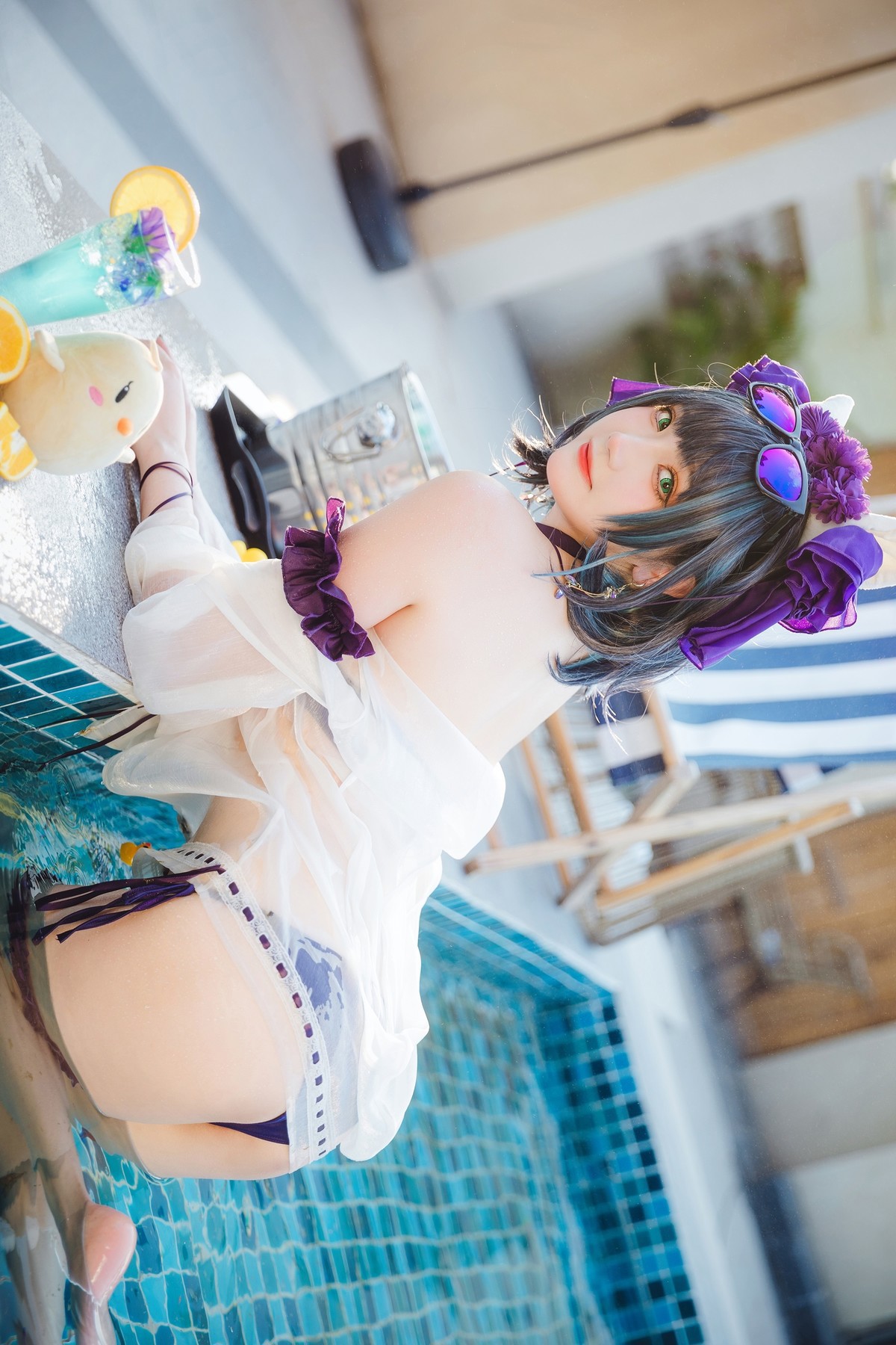 Cosplay-瓜希酱福利-柴郡泳装-01-14