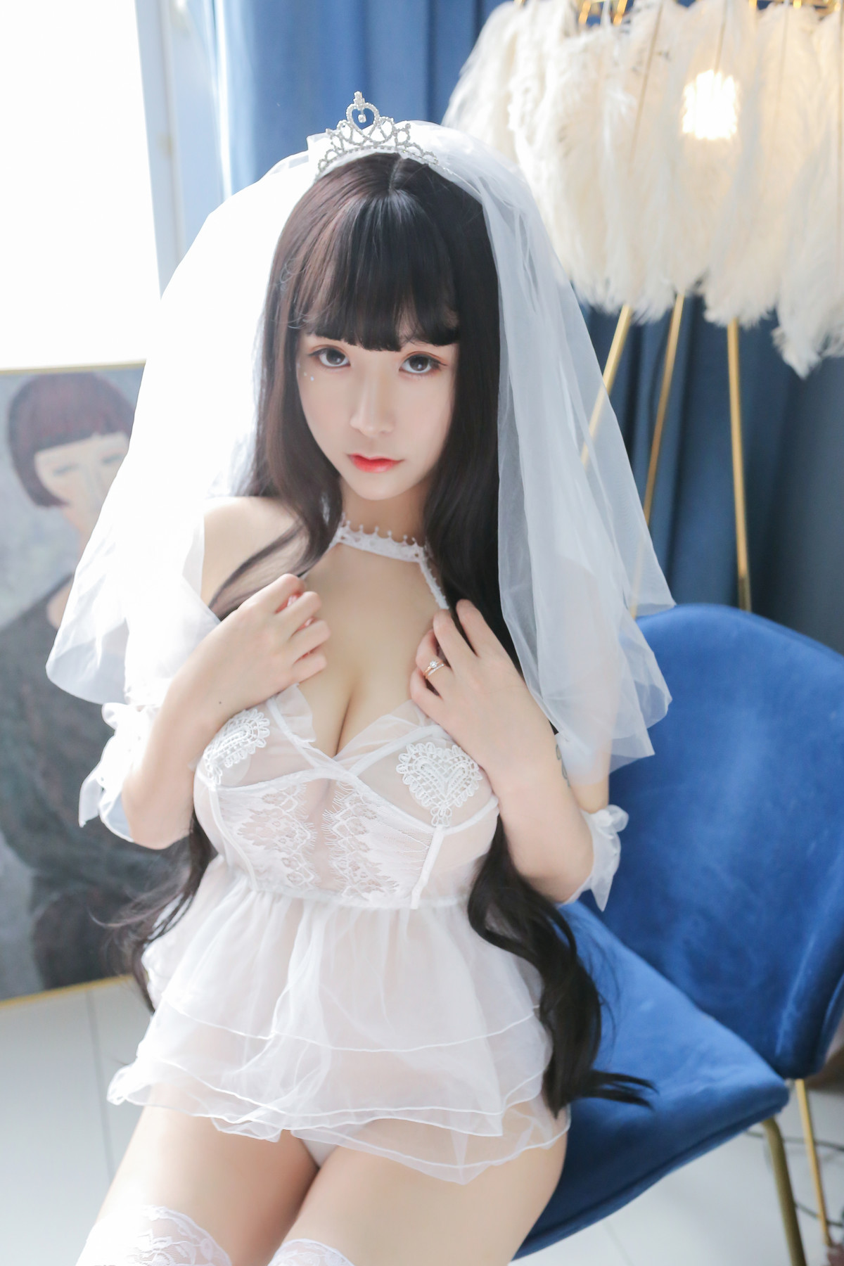 Cosplay-猫九酱Sakura-长发婚纱-Set01-10-21