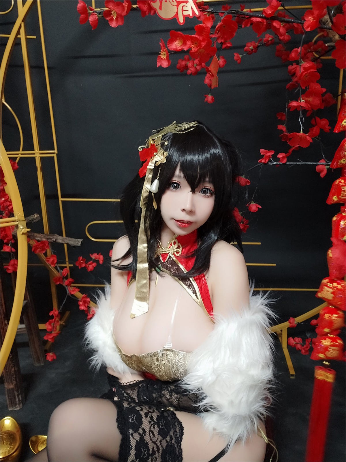 Cosplay-自闭颜球球-无颜小天使wy-碧蓝航线-大凤红旗袍-03-18