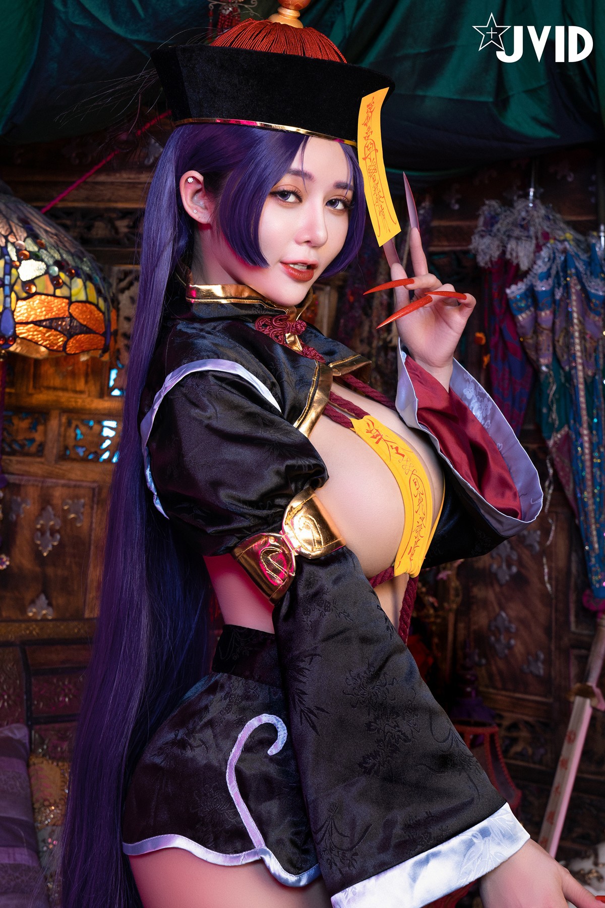 菰蒲風動縱斜影殭屍奶光安希膣得液滿見我發情香希趕屍霊幻道士-X-最胸妖怪キョンシー-Zombie-sex-folklore-Set01-08-18