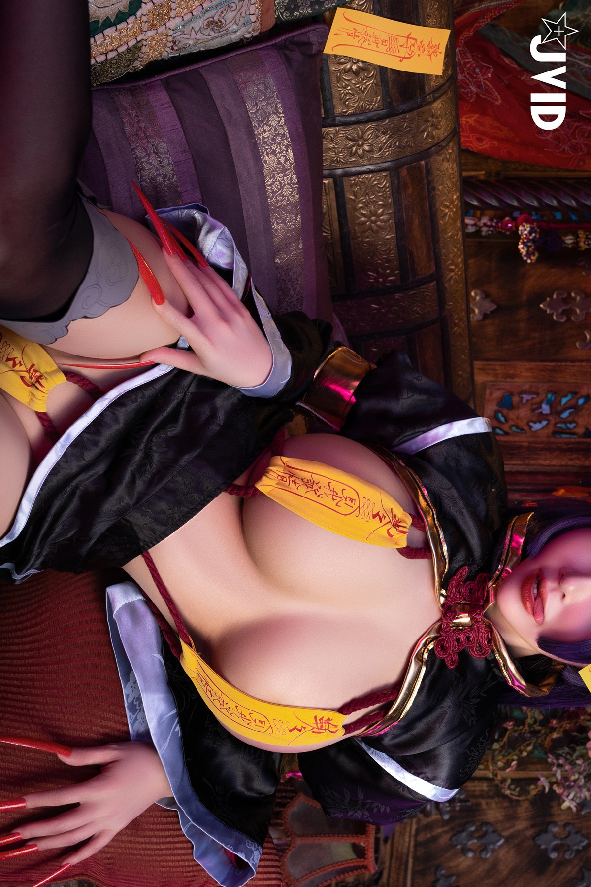 菰蒲風動縱斜影殭屍奶光安希膣得液滿見我發情香希趕屍霊幻道士-X-最胸妖怪キョンシー-Zombie-sex-folklore-Set01-08-18