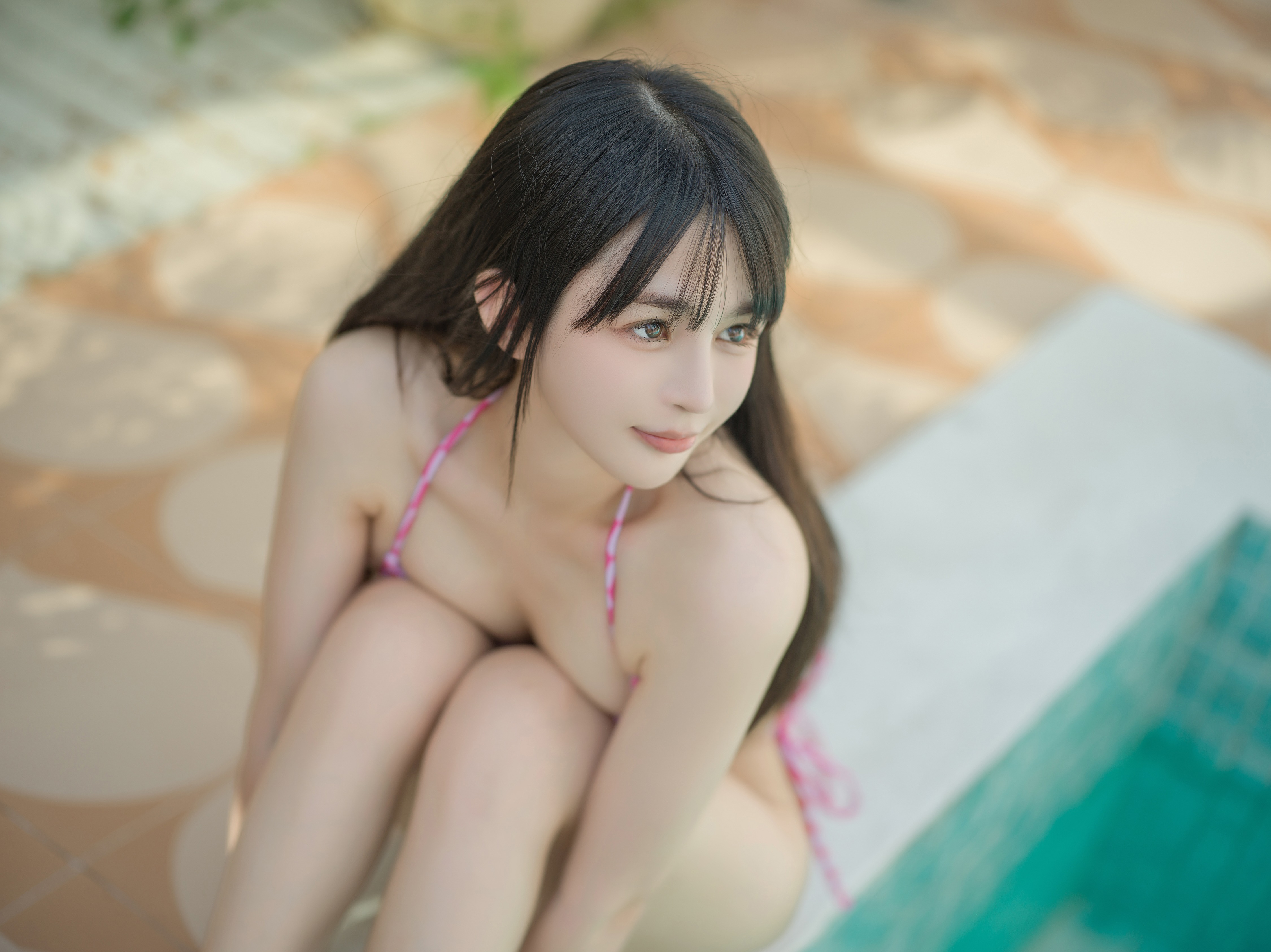 桜井宁宁-粉色比基尼-微风-50P-11-23