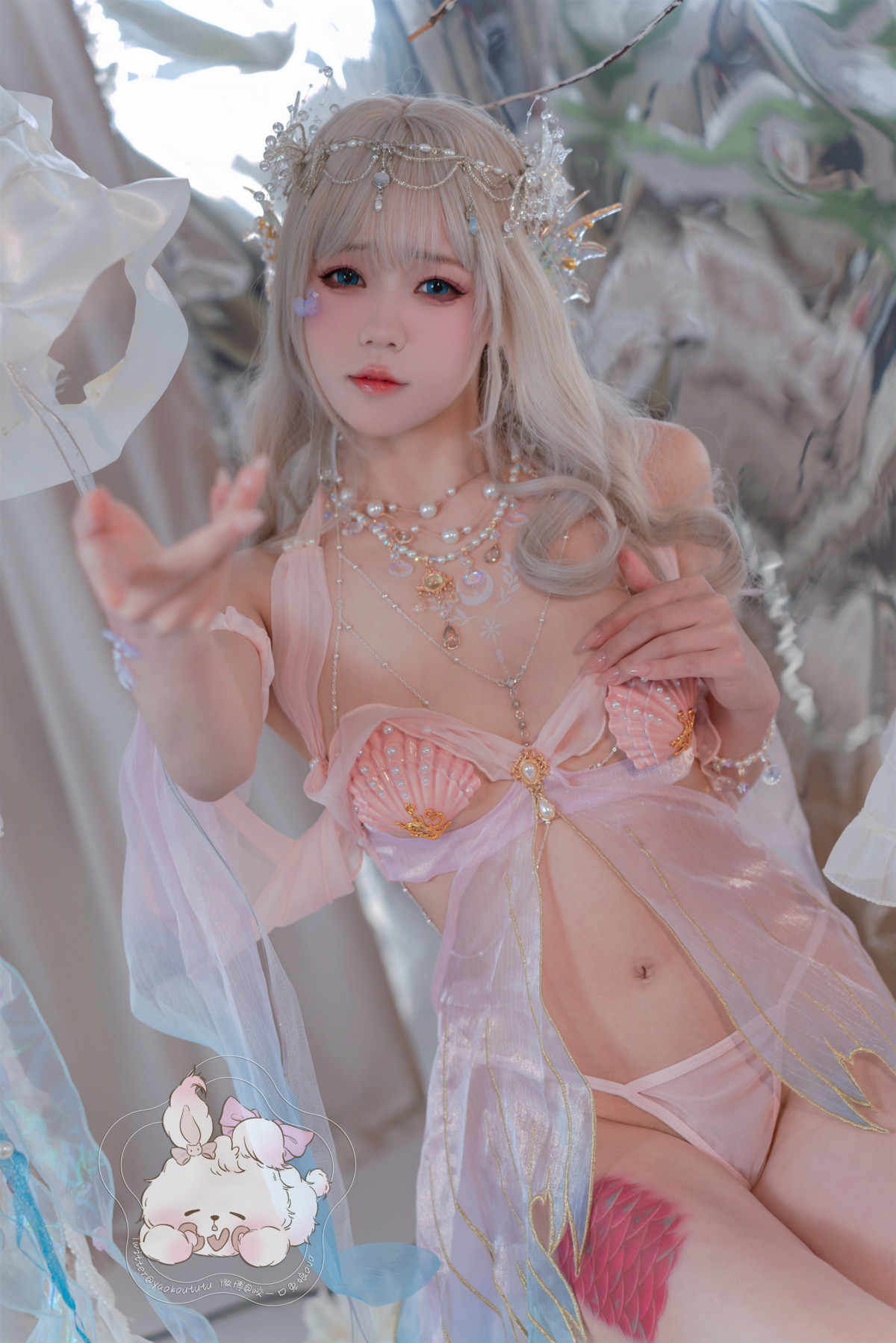 Cosplay-咬一口兔娘-海的女儿-Mermaid-10-28