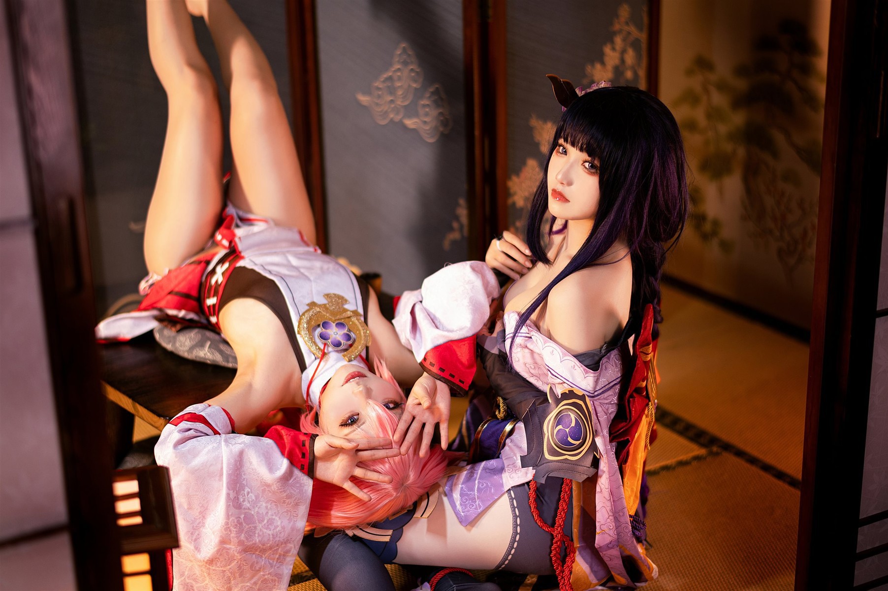 Cosplay-伊喵君-景三-八重-雷神-双倍快乐-08-21