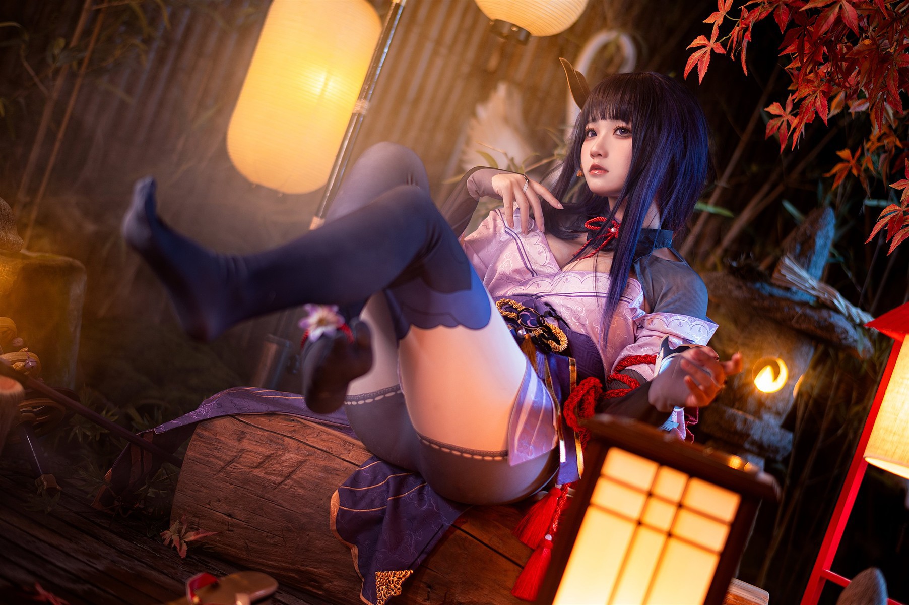 Cosplay-伊喵君-景三-八重-雷神-双倍快乐-08-21