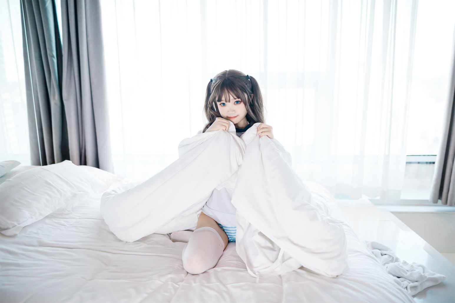 神沢永莉-半双马尾体操服大腿袜-68P-211MB-01-08