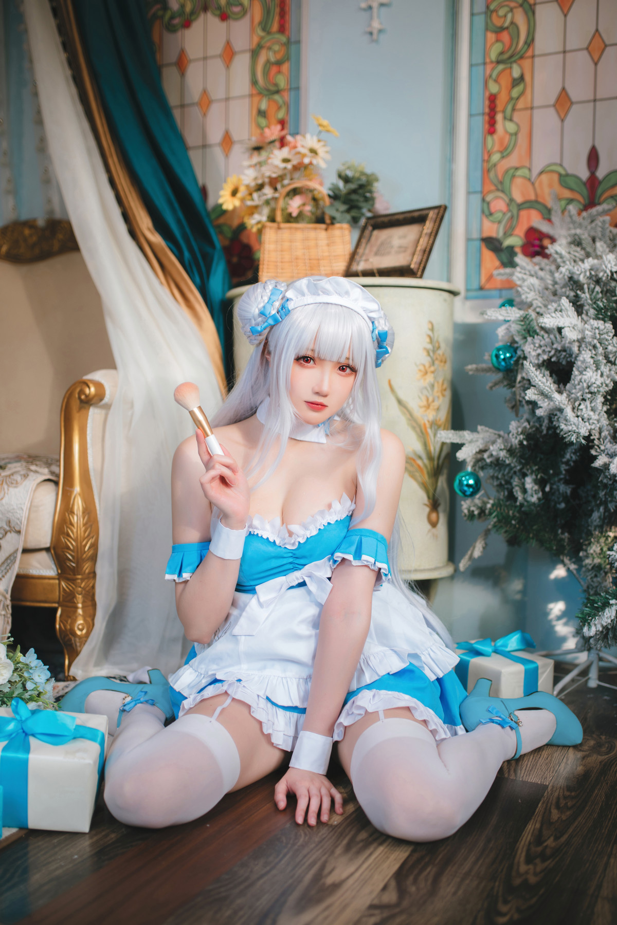 Cosplay-瓜希酱-碧蓝航线-小天鹅女仆-04-14
