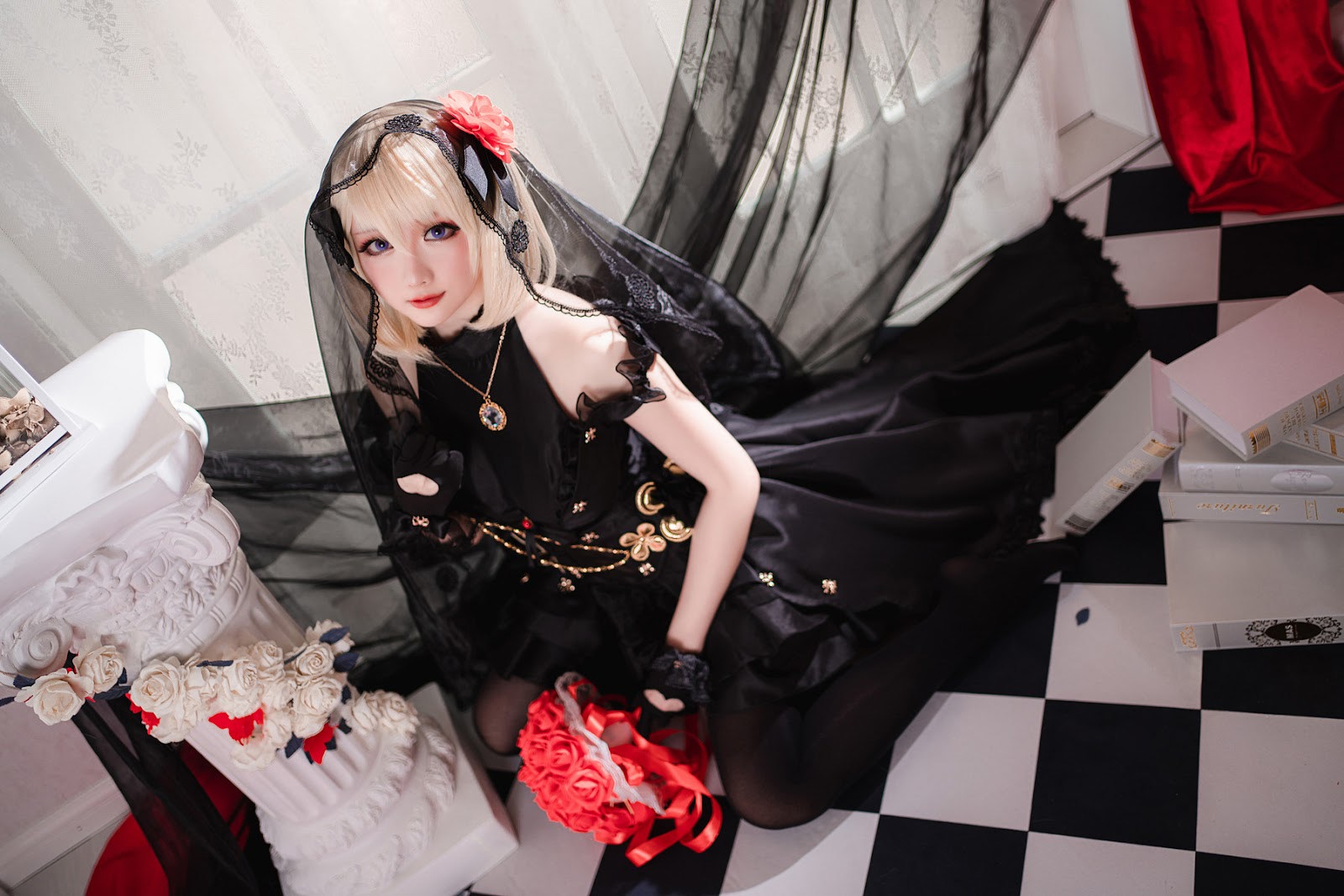 Cosplay-星之迟迟Hoshilily-Z23婚纱-04-17