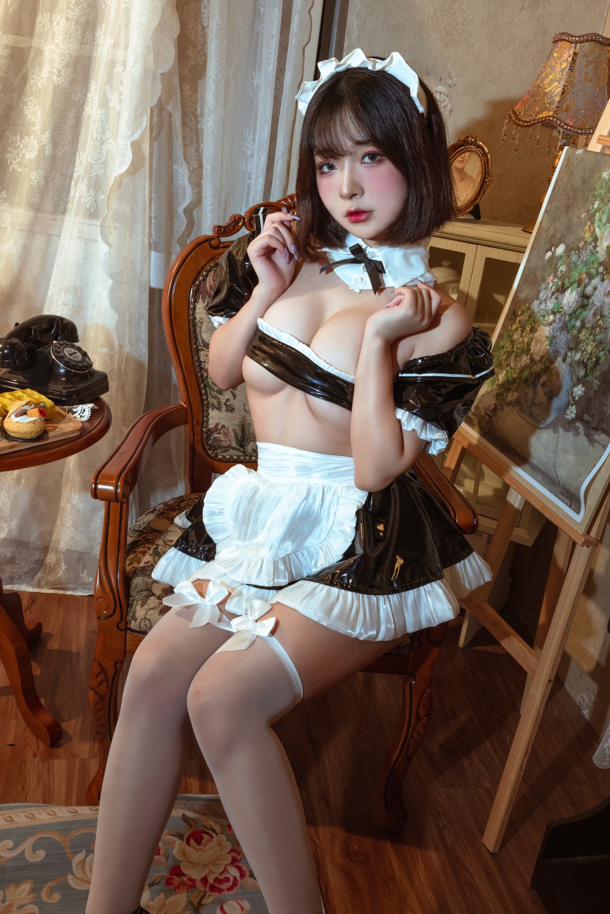 Cosplay-Yuuhui玉汇-假日女仆-02-22