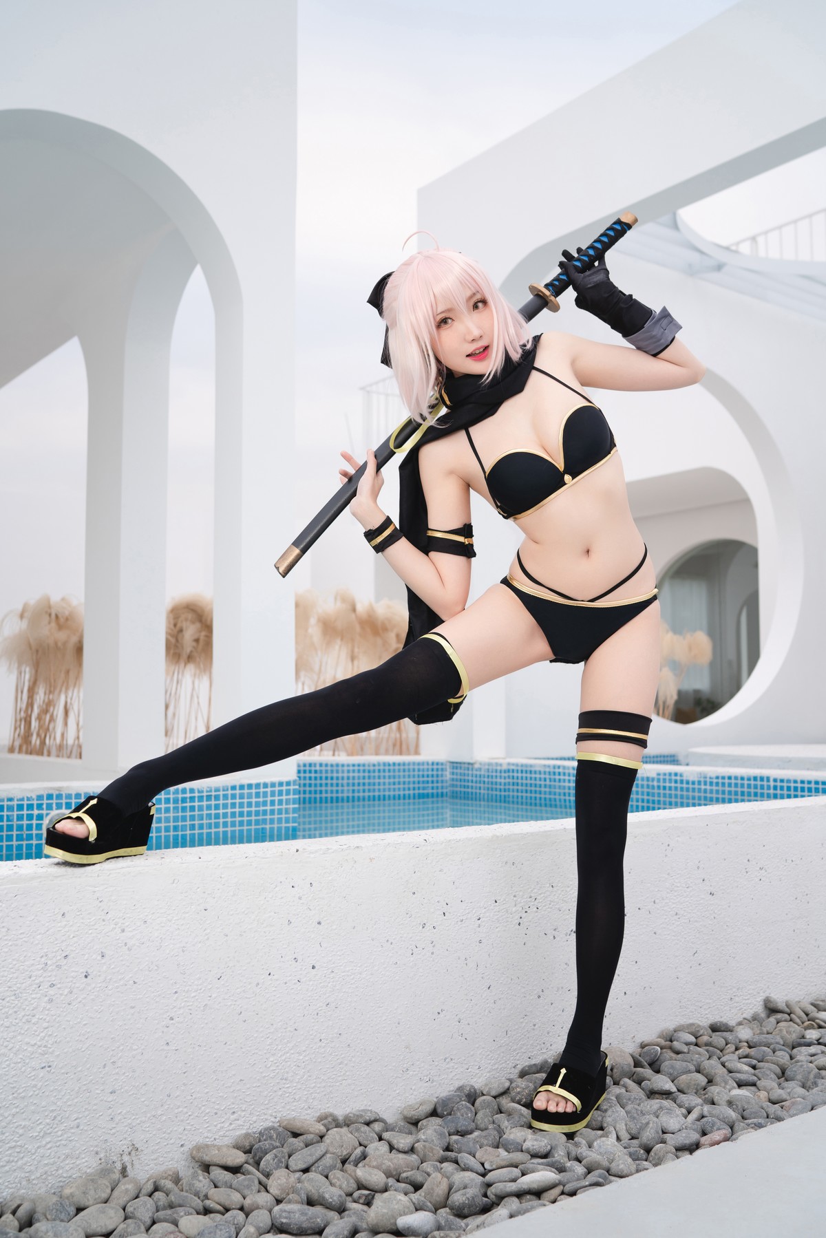 Cosplay-瓜希酱-总司-水着-11-11