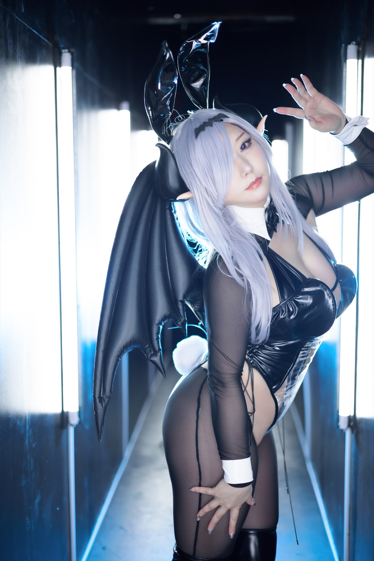 Cosplay-SAKUサク-See-through-Bunny-Succubus-Set02-10-21
