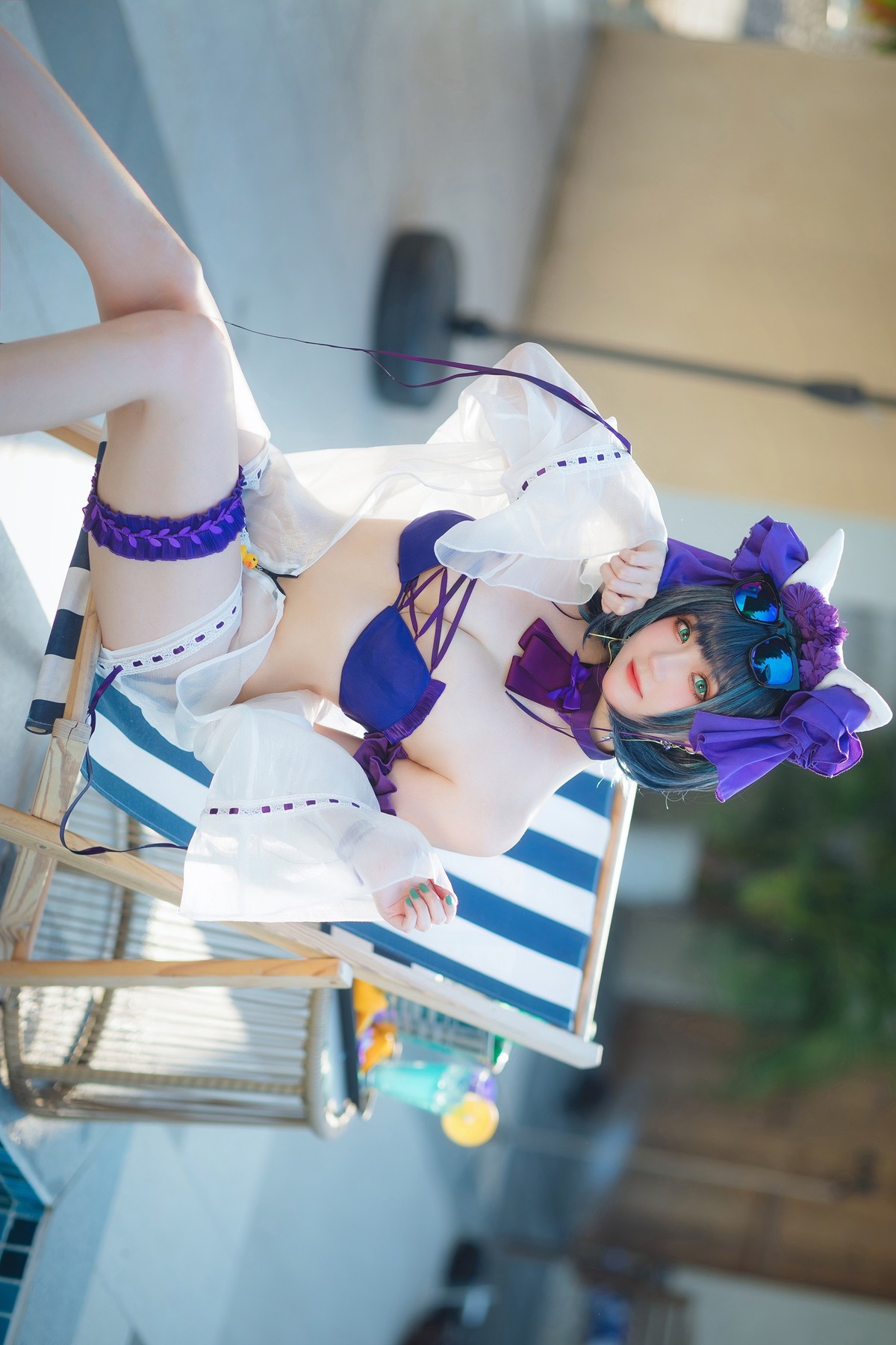 Cosplay-瓜希酱福利-柴郡泳装-01-14