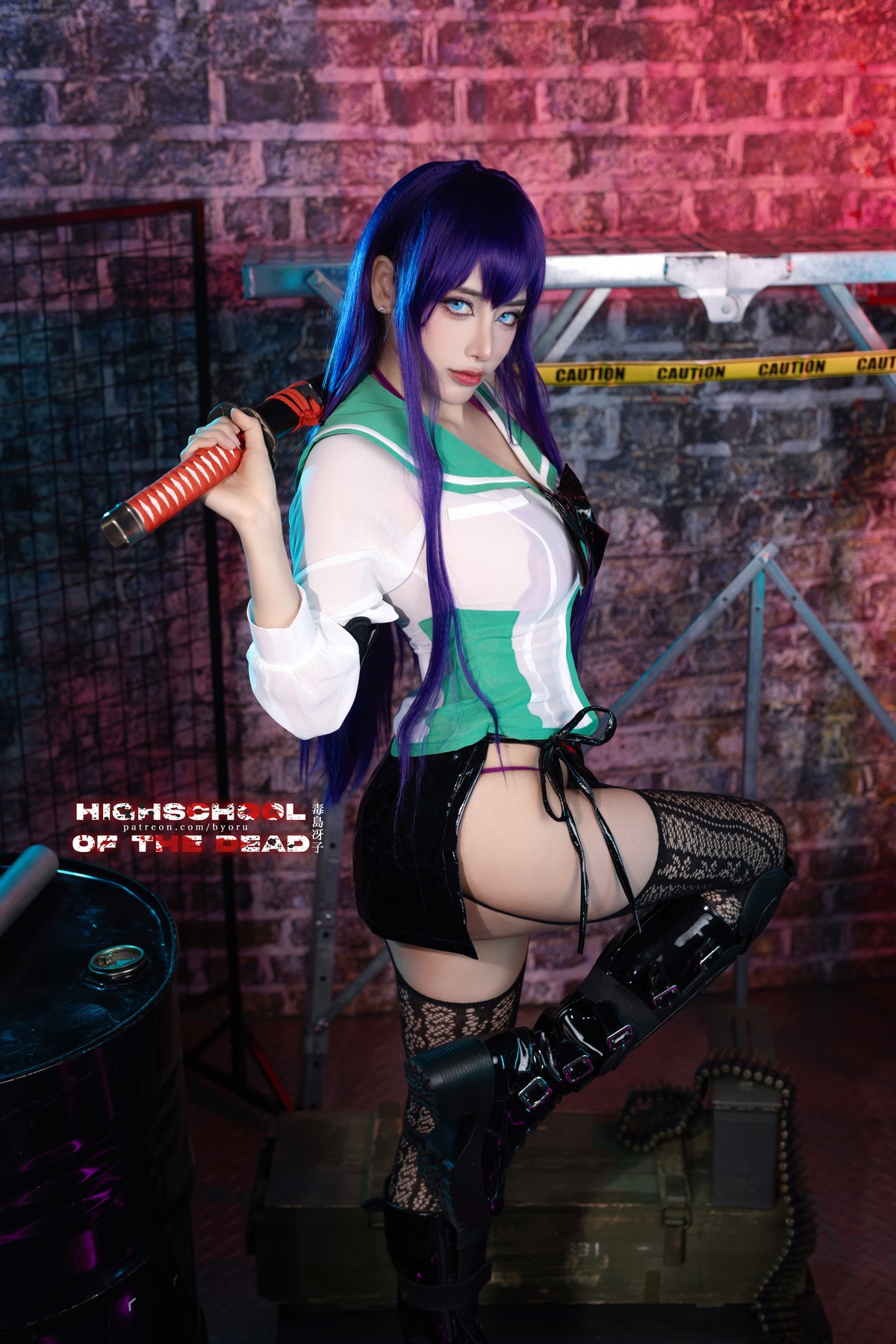 Cosplay-日本性感萝莉Byoru-Saeko-Busujima-12-07