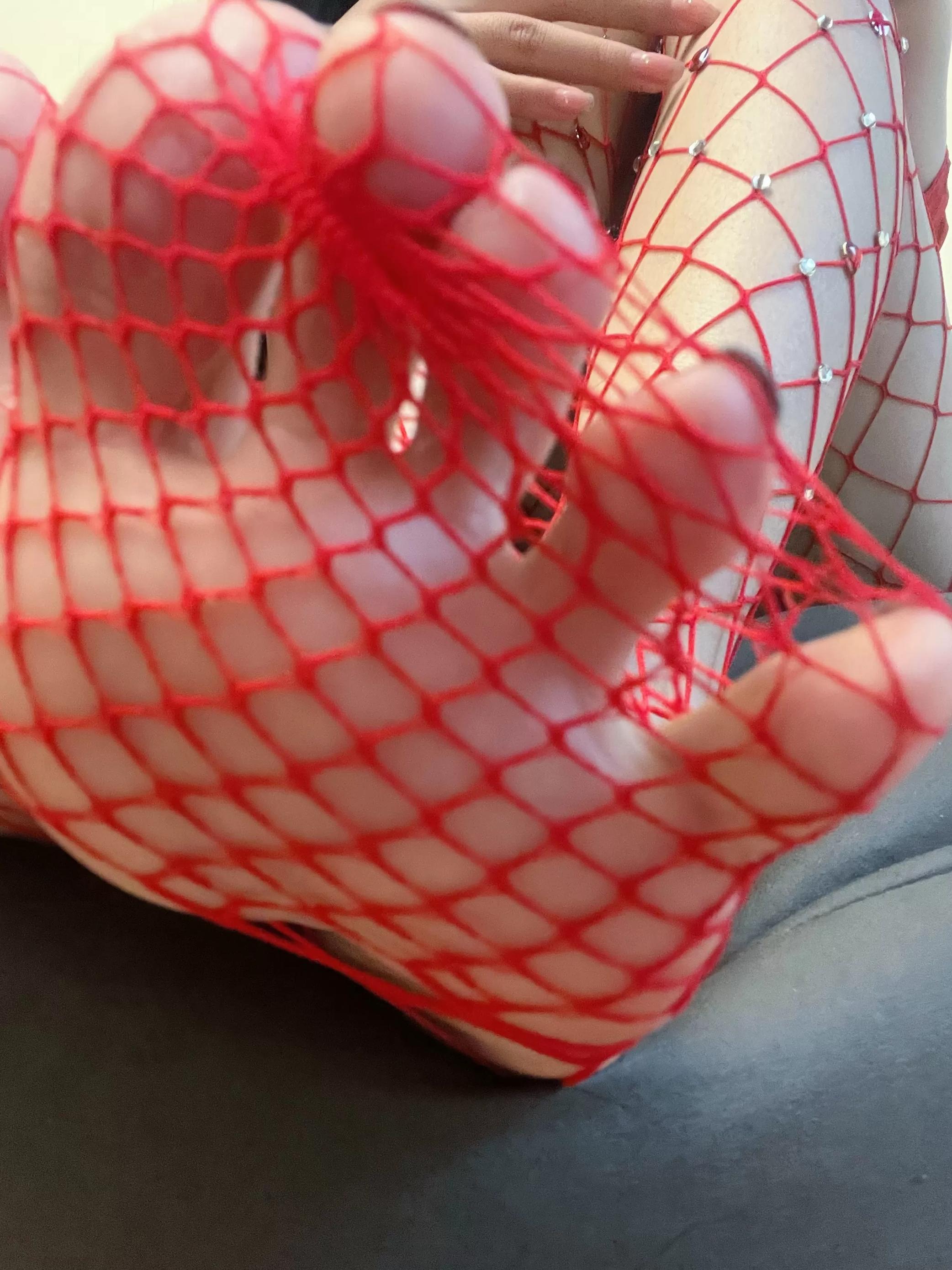 027纪念小小v5--微密圈系列-渔网红丝20P-635M-08-29