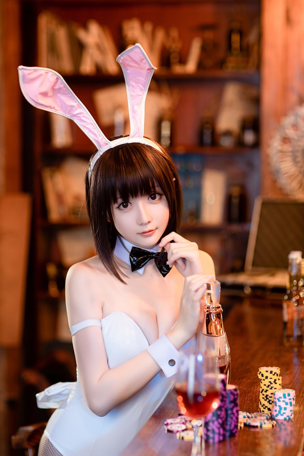 Cosplay-星之迟迟Hoshilily-加藤惠-兔女郎-11-27