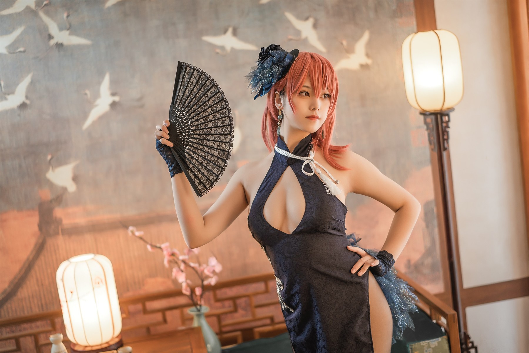 蜜汁猫裘-Cosplay-黑太子旗袍-08-17