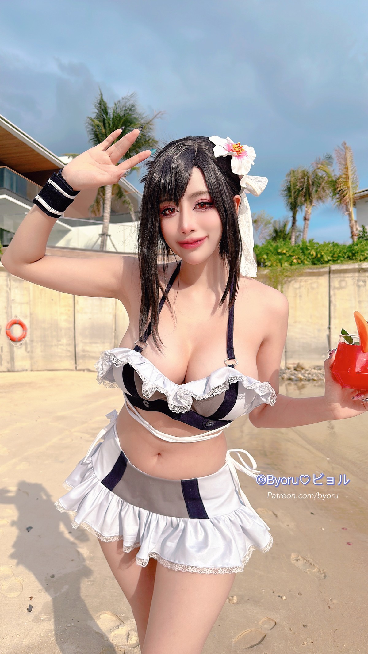 Cosplay-日本性感萝莉Byoru-Tifa-FF7r-Bikini-10-04