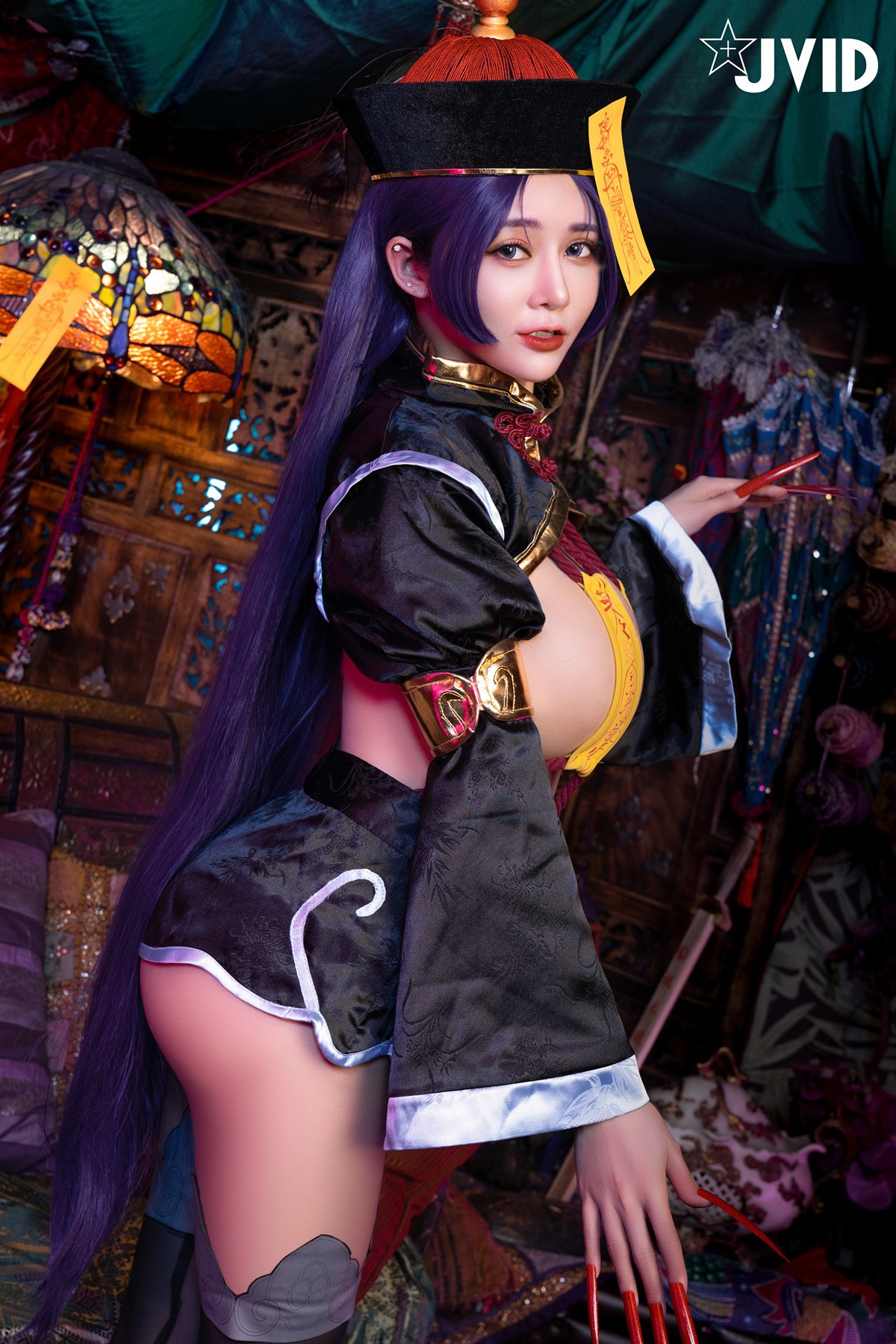 菰蒲風動縱斜影殭屍奶光安希膣得液滿見我發情香希趕屍霊幻道士-X-最胸妖怪キョンシー-Zombie-sex-folklore-Set01-08-18