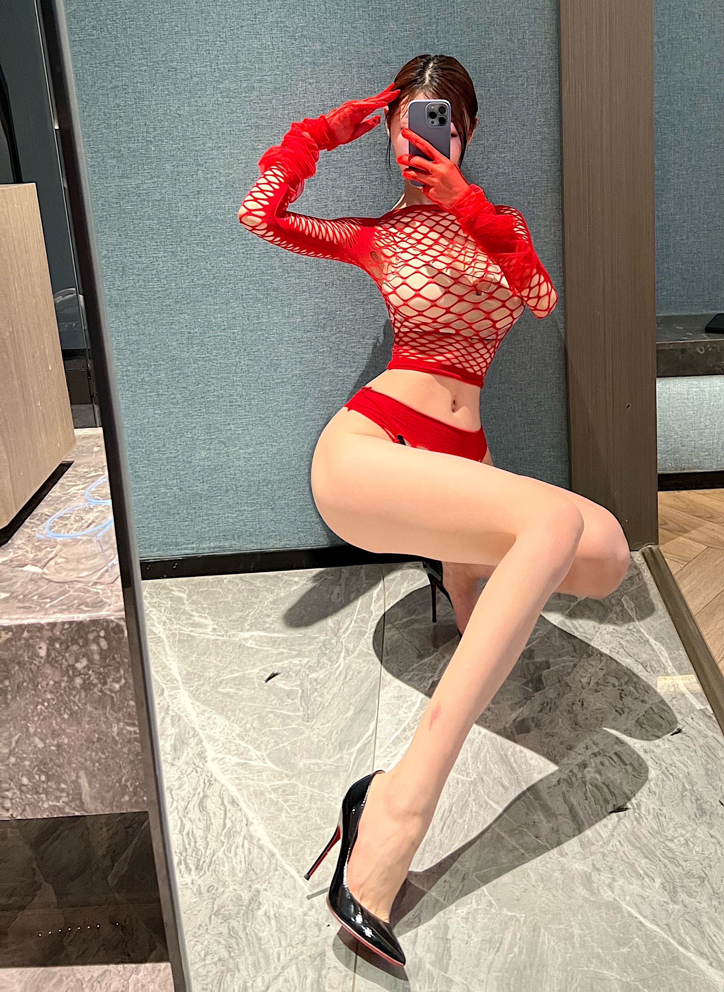 微密圈脸红Dearie-红色内衣41P-80MB-02-09