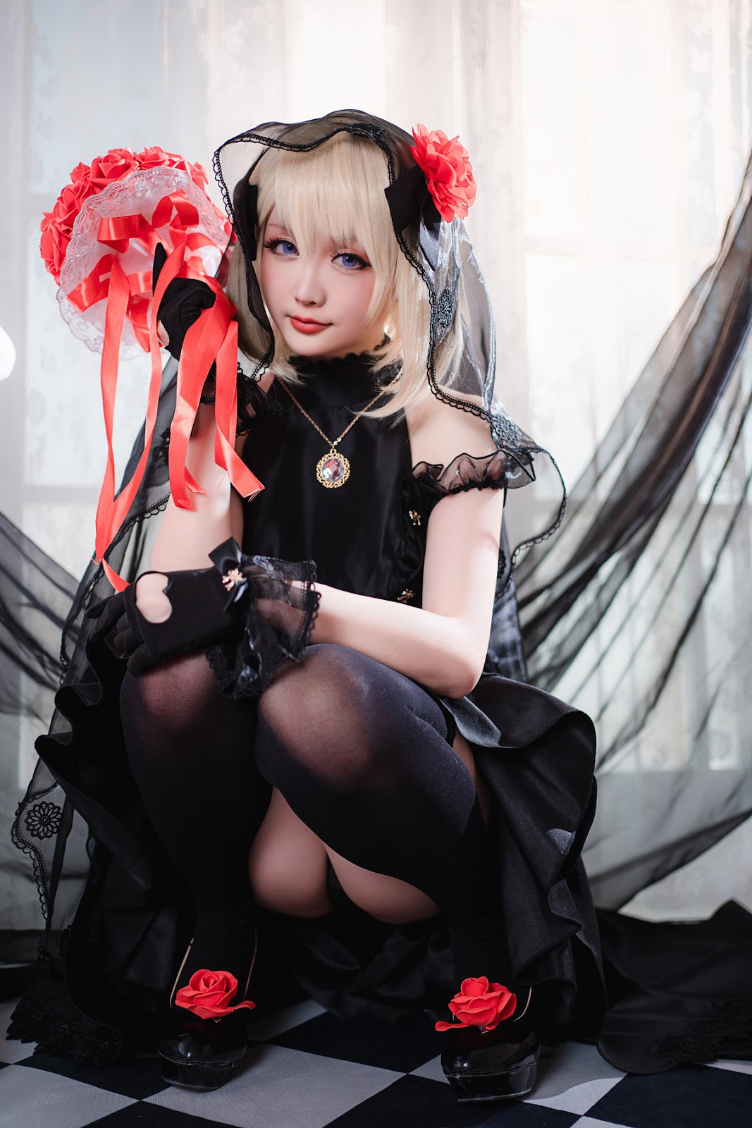 Cosplay-星之迟迟Hoshilily-Z23婚纱-04-17