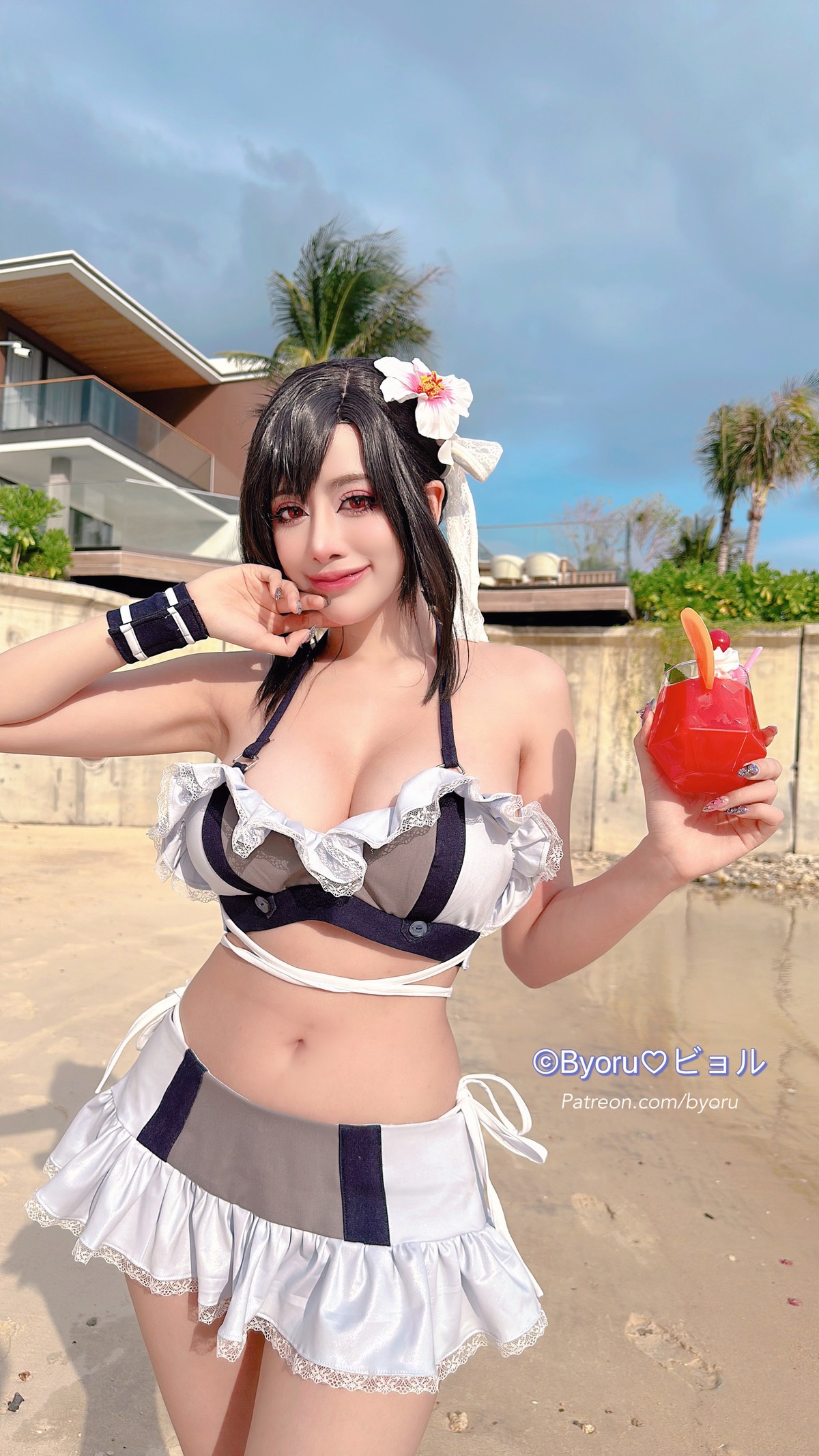 Cosplay-日本性感萝莉Byoru-Tifa-FF7r-Bikini-10-04