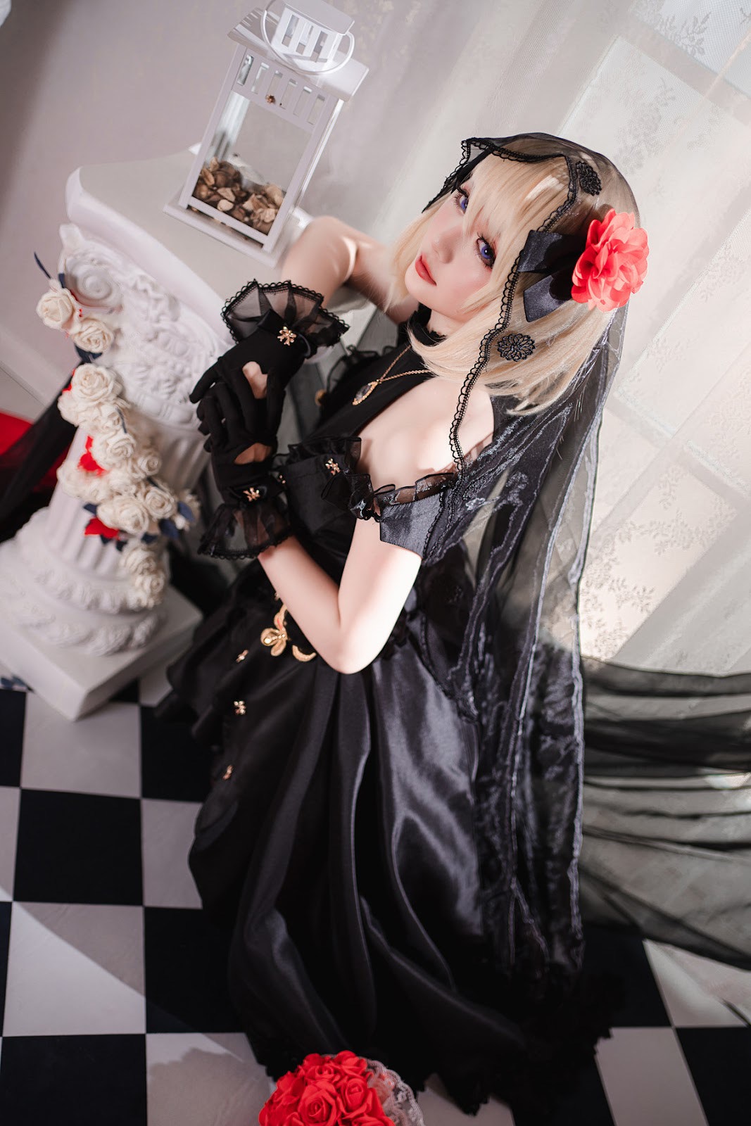 Cosplay-星之迟迟Hoshilily-Z23婚纱-04-17