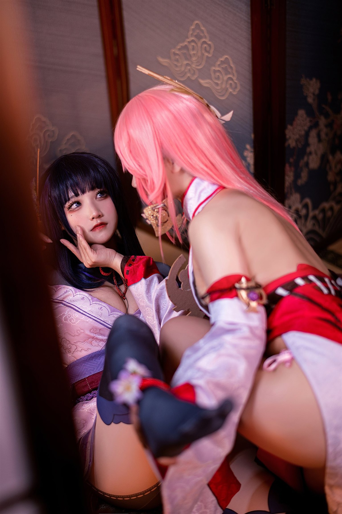 Cosplay-伊喵君-景三-八重-雷神-双倍快乐-08-21