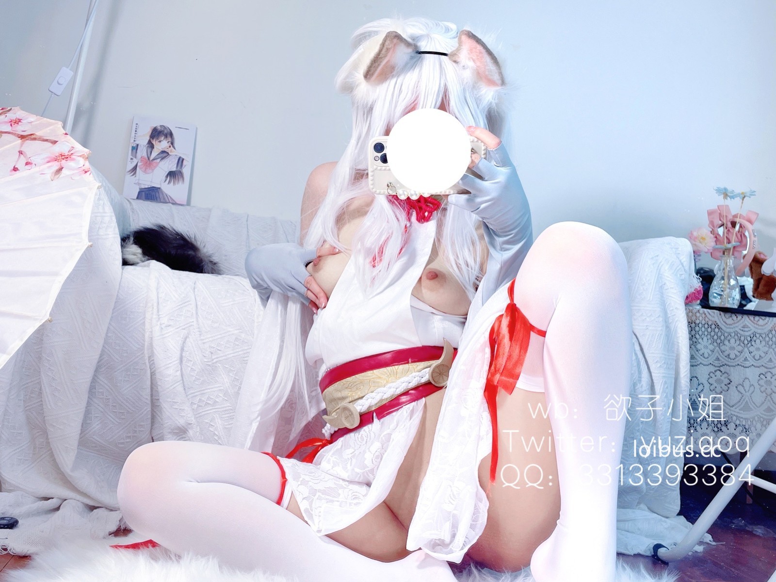Coser-小蔡头喵喵纯白胡桃-08-27