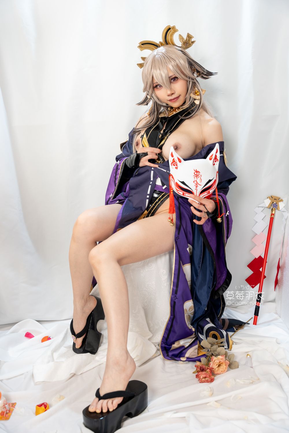 草莓羽衣T2黒ギャル八重神子墨桜色の夜笙雅芸-03-01