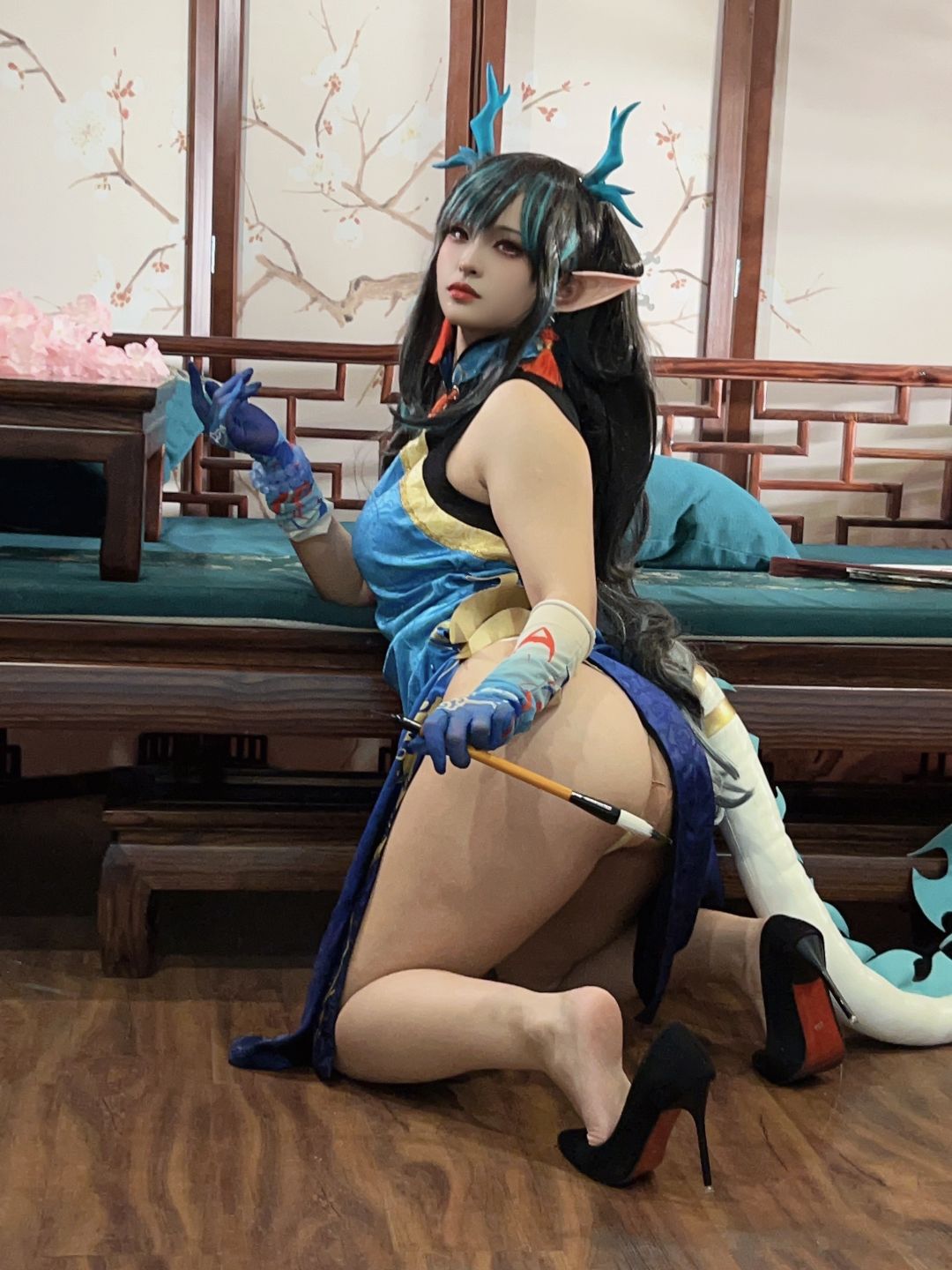 橙风千雅小和甜酒-年夕旗袍双人御守-189P-788MB-07-25