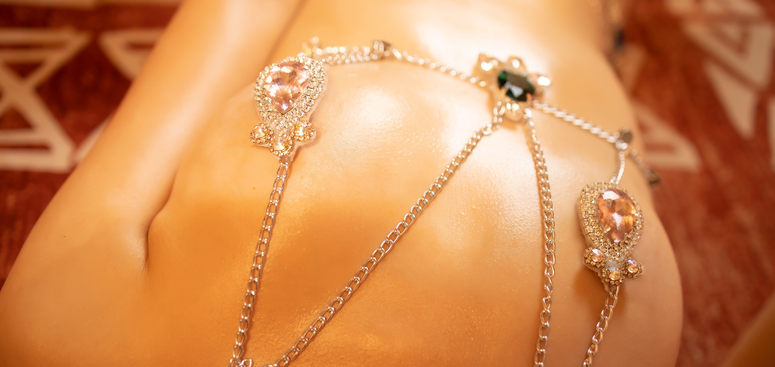 Cosplay-不呆猫-玛丽罗斯涂油比基尼-08-10