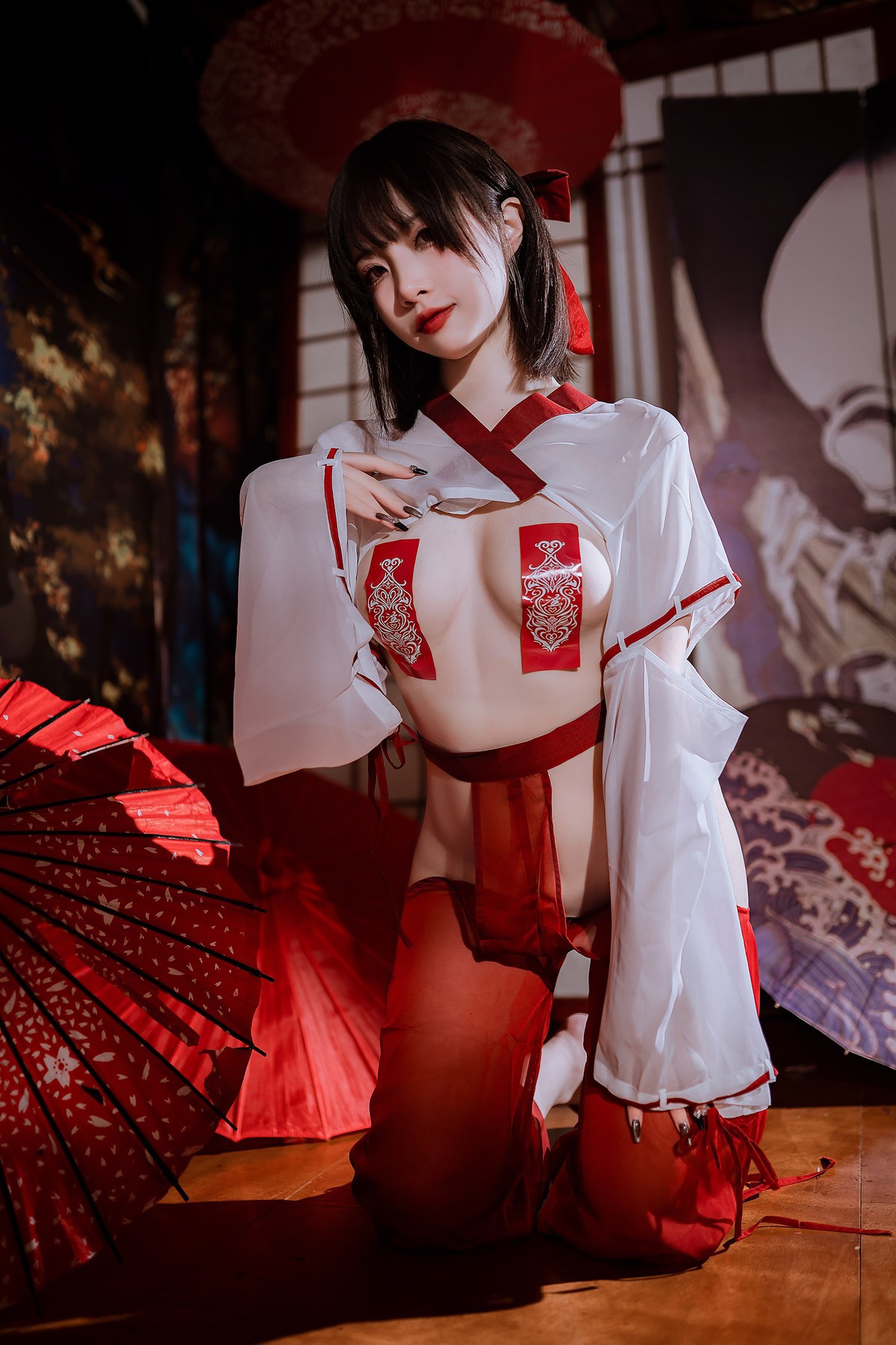 Cosplay-二佐Nisa-私房巫女-03-05