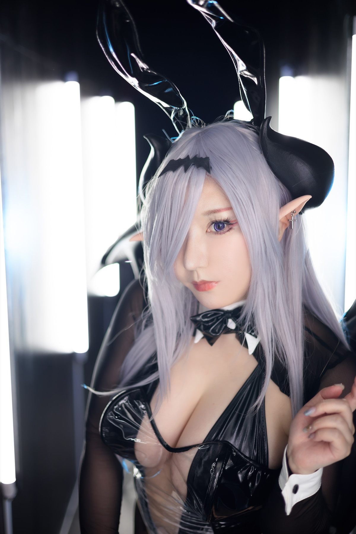 Cosplay-SAKUサク-See-through-Bunny-Succubus-Set01-09-07