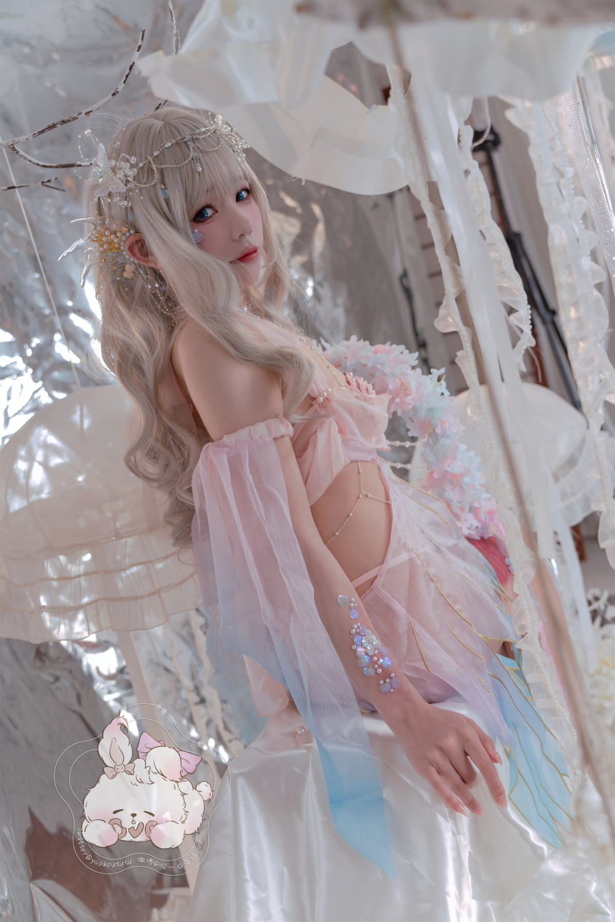 Cosplay-咬一口兔娘-海的女儿-Mermaid-10-28
