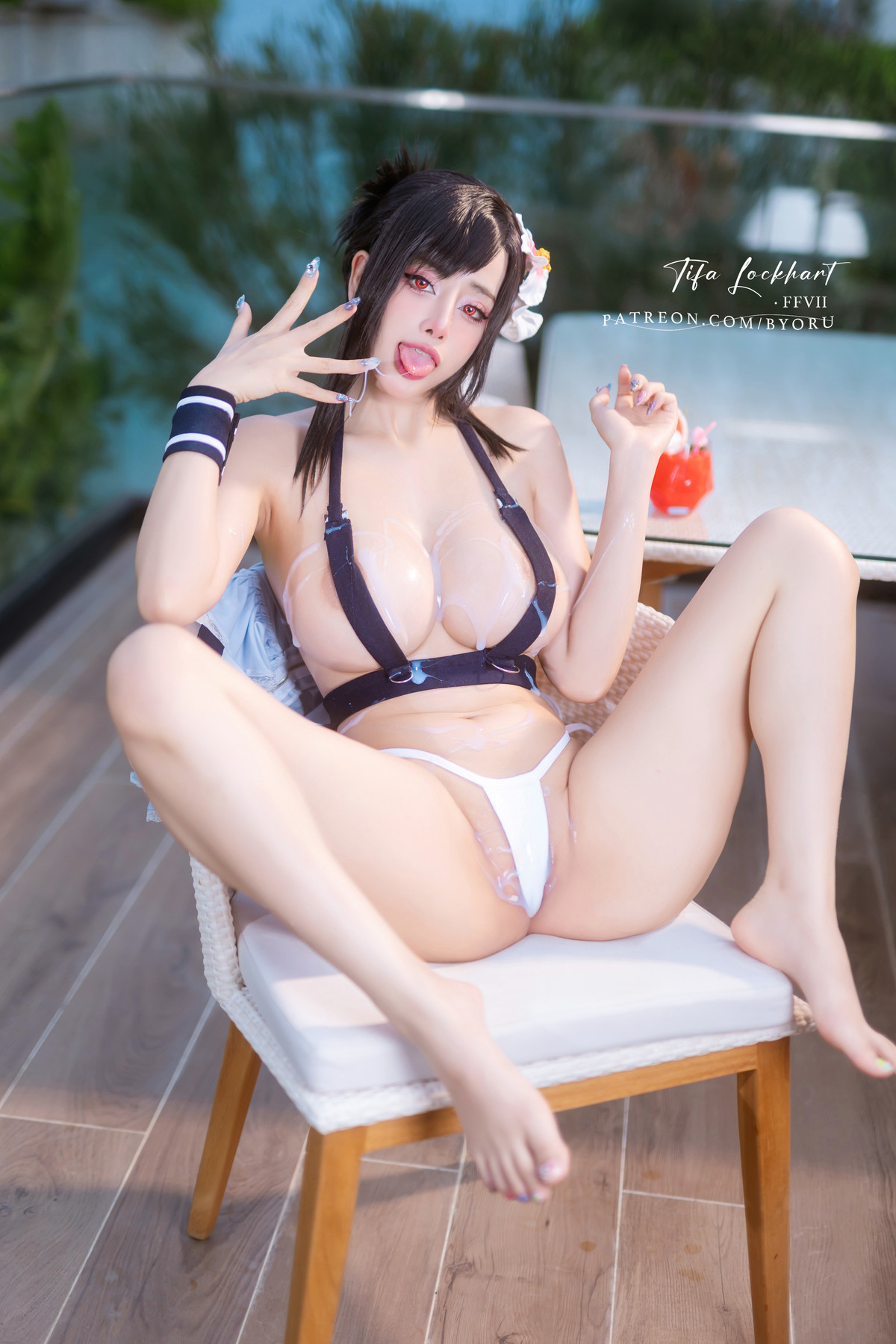 Cosplay-日本性感萝莉Byoru-Tifa-FF7r-Bikini-10-04