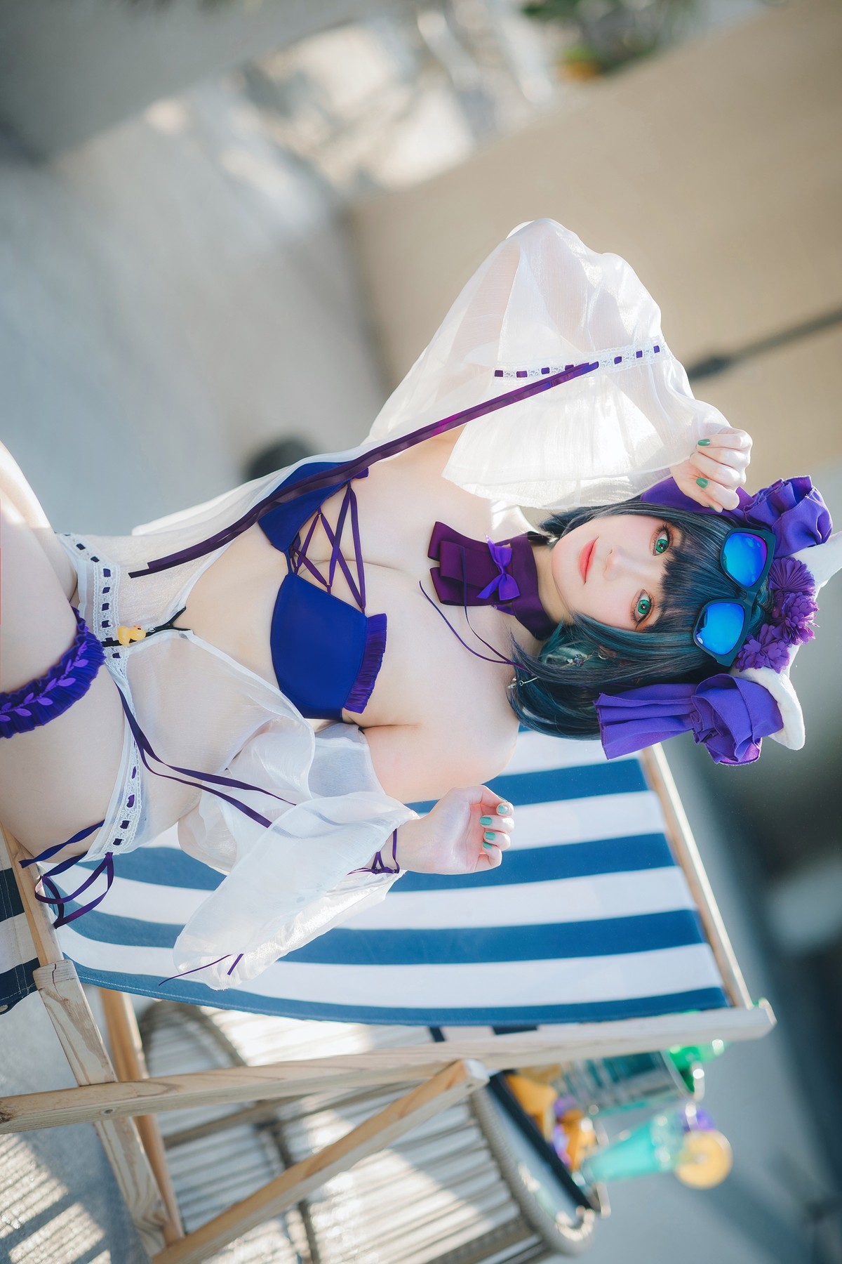Cosplay-瓜希酱福利-柴郡泳装-01-14