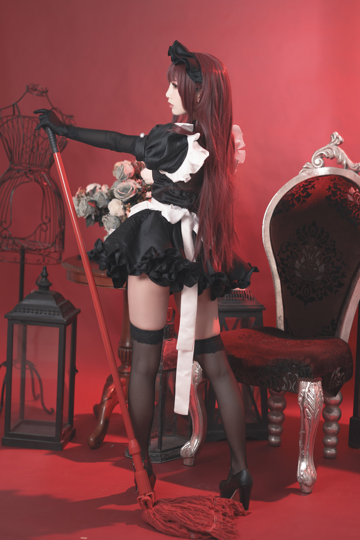 Cosplay-面饼仙儿-夕暮-斯卡哈女仆-11-28