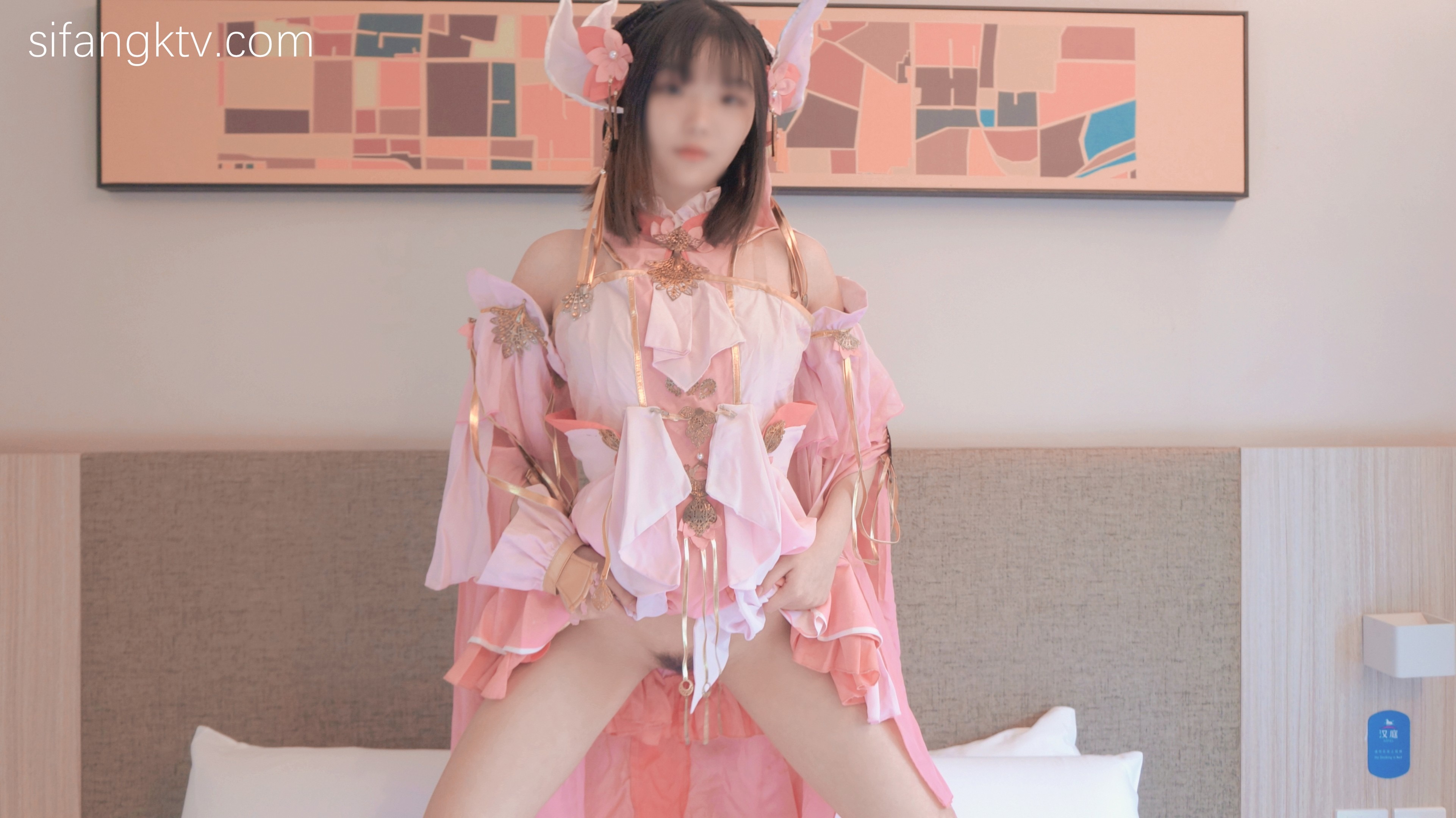 推特福利姬仙仙桃黑丝高跟兔耳朵珍珠链内内紫薇高潮喷水-08-13