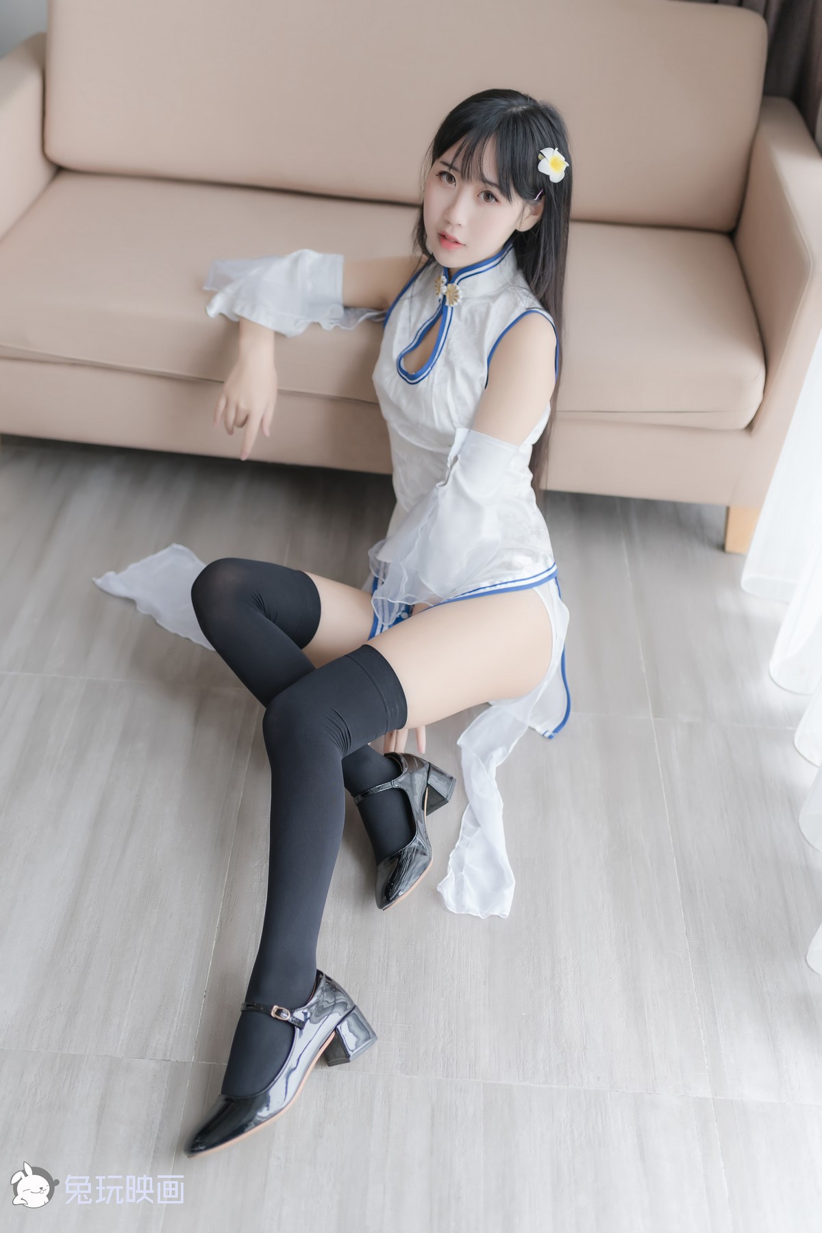 Cosplay-兔玩映画-白色旗袍-10-27