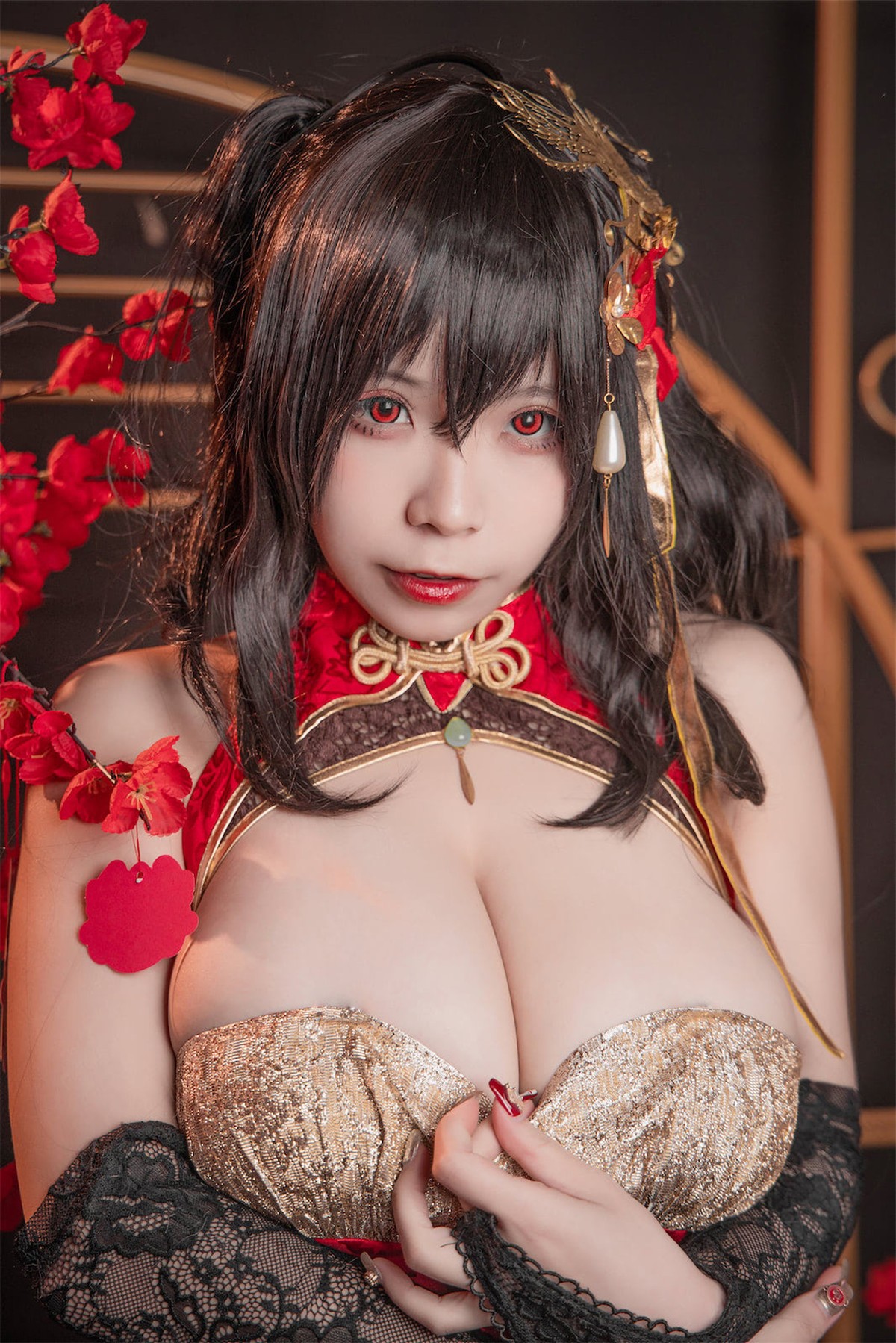 Cosplay-自闭颜球球-无颜小天使wy-碧蓝航线-大凤红旗袍-03-18