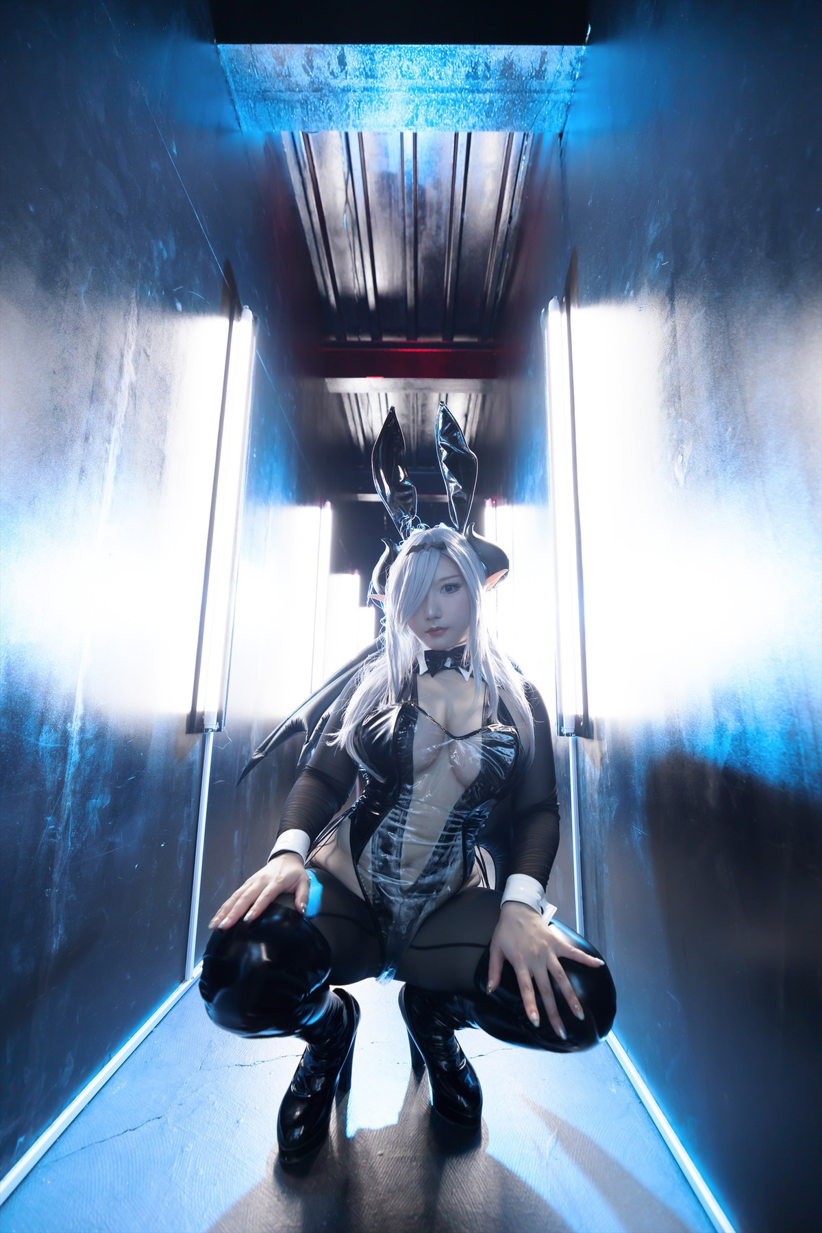 Cosplay-SAKUサク-See-through-Bunny-Succubus-Set01-09-07