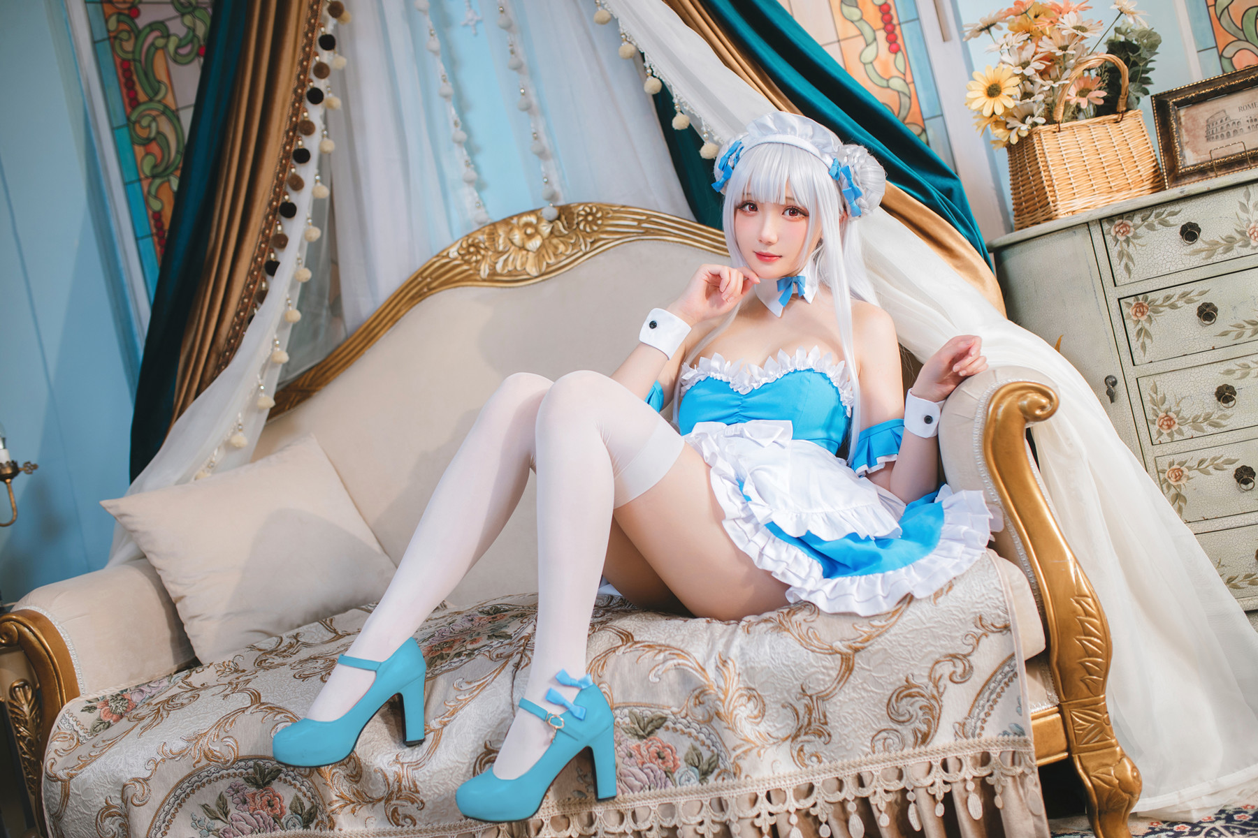 Cosplay-瓜希酱-碧蓝航线-小天鹅女仆-04-14
