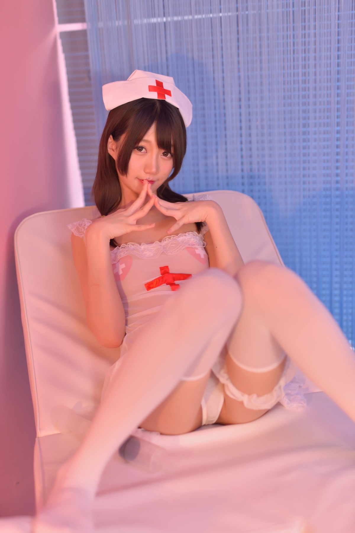 Cosplay-Nagisa魔物喵-性感看护师-Set01-10-02