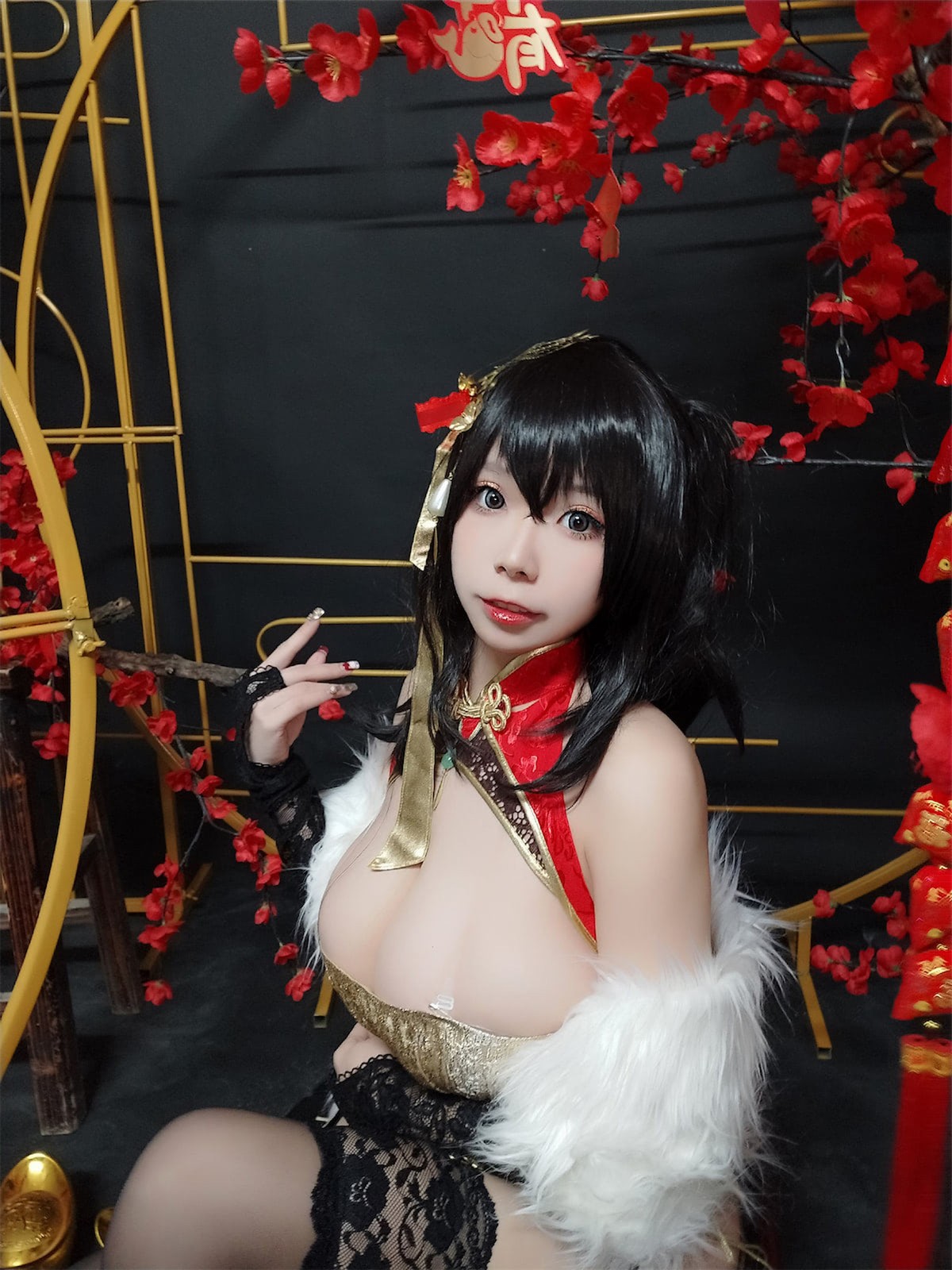 Cosplay-自闭颜球球-无颜小天使wy-碧蓝航线-大凤红旗袍-03-18