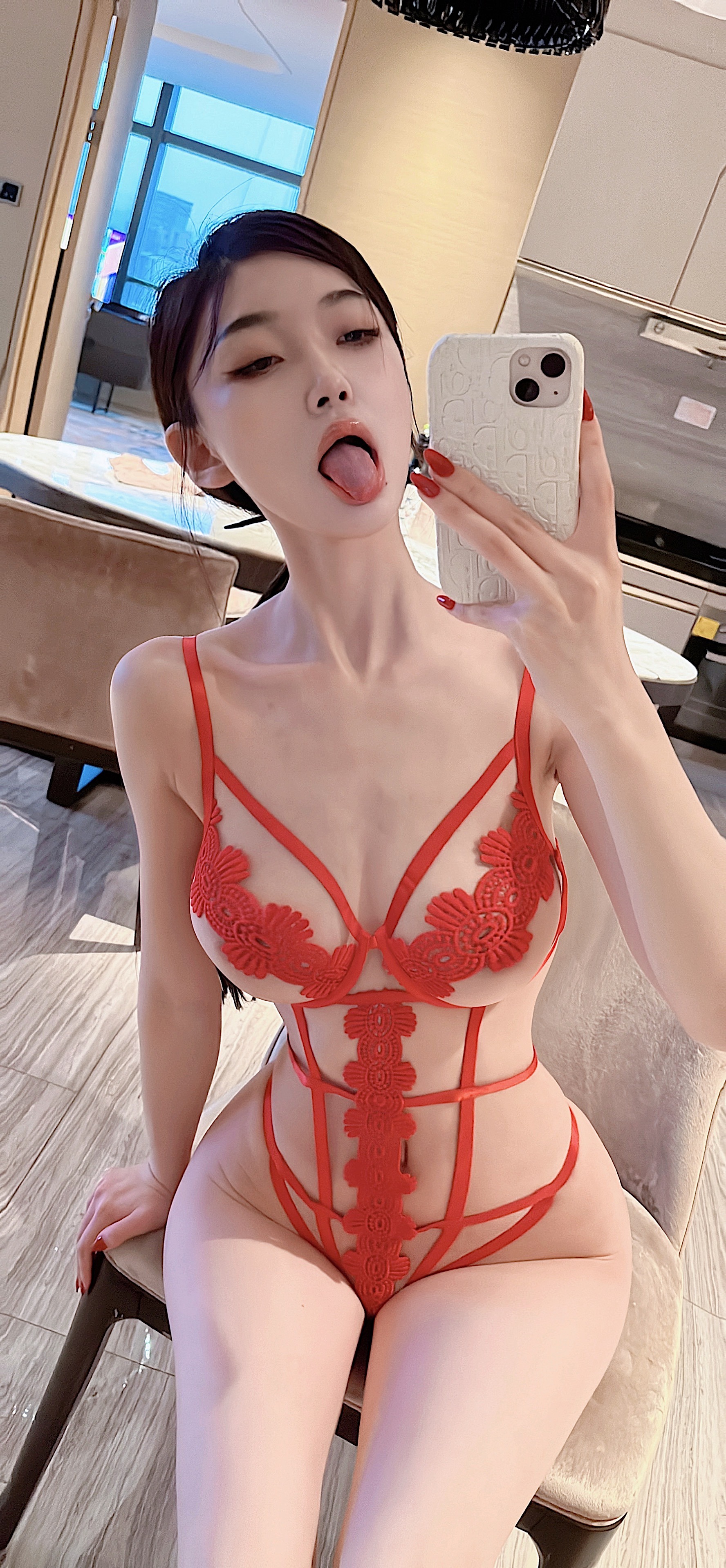 微密圈脸红Dearie-红色内衣41P-80MB-02-09