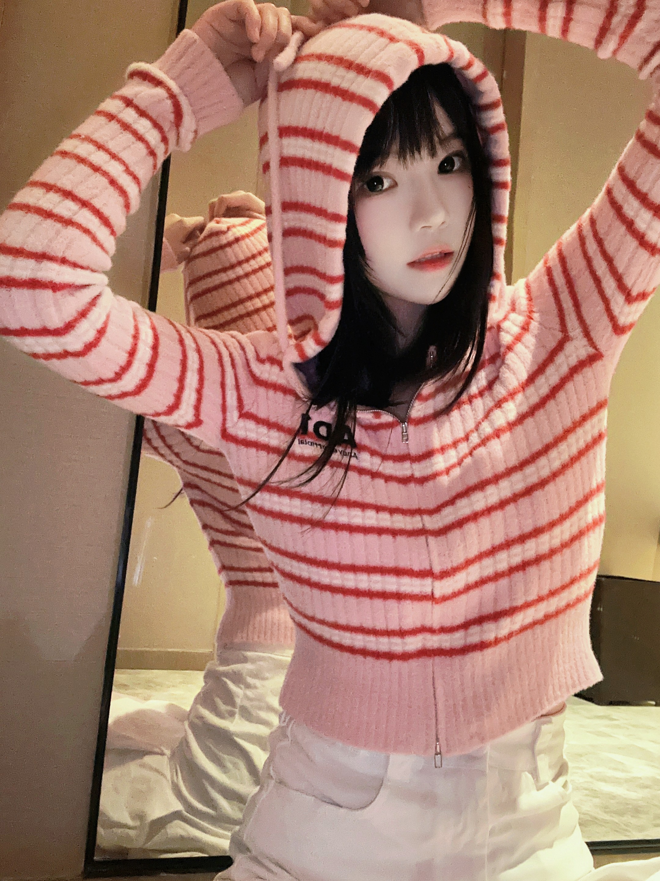 桜桃喵-条纹毛衣-22P-98MB-11-18